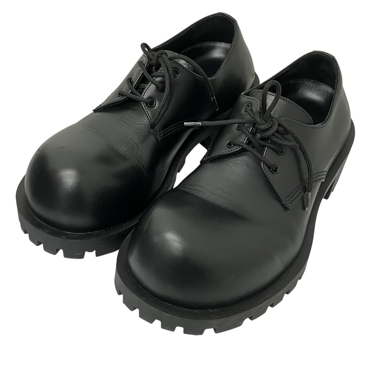 【中古】 BALENCIAGA　 ダービーシューズ ブラック サイズ：41(25.5-26.0cm) 【010426】（バレンシアガ）