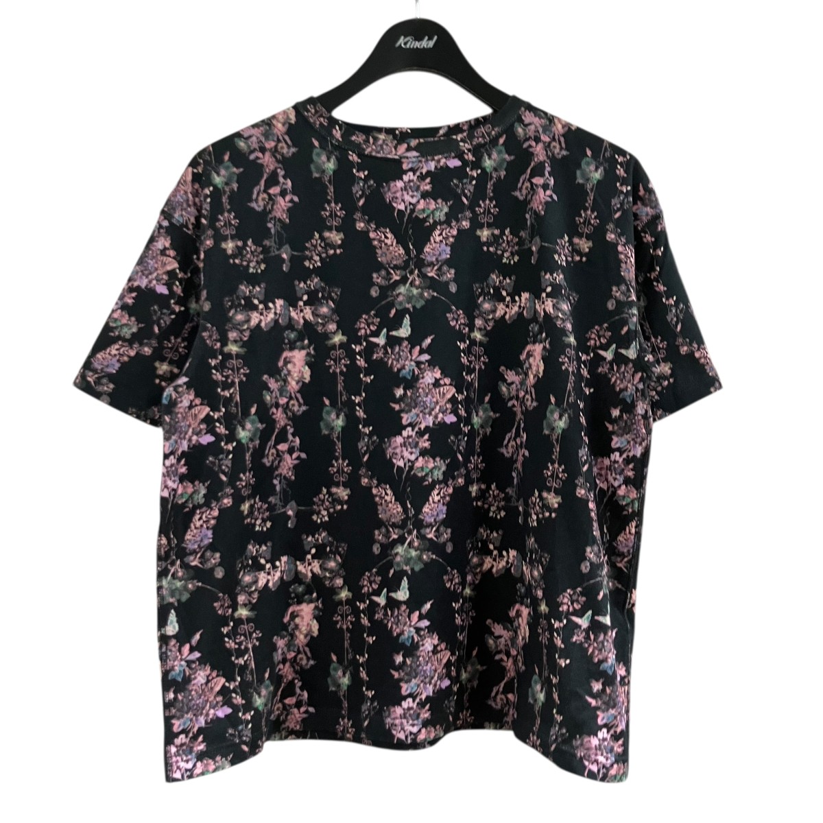 【中古】 rurumu　 24SS アートフラワーTシャツ rrm24SS-CS03 ブラック サイズ：M 【010426】（ルルムウ）