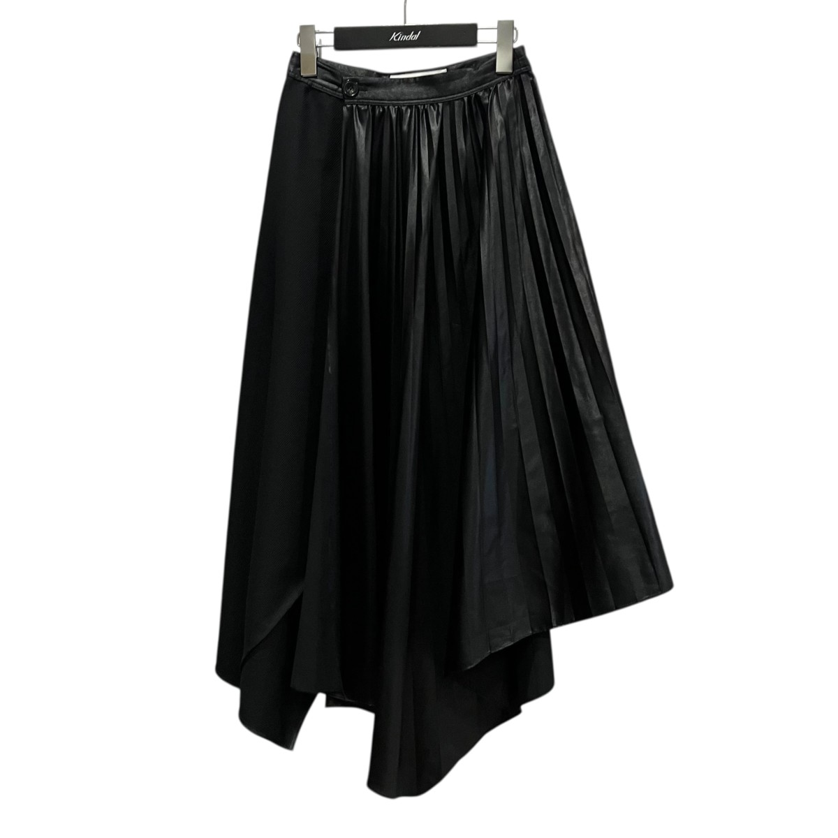 【中古】 LE CIEL BLEU　 23SS Half Pleated Sparkle Skirt プリーツスカート 25S67204 ブラック サイズ：34 【010426】（ルシェルブルー）