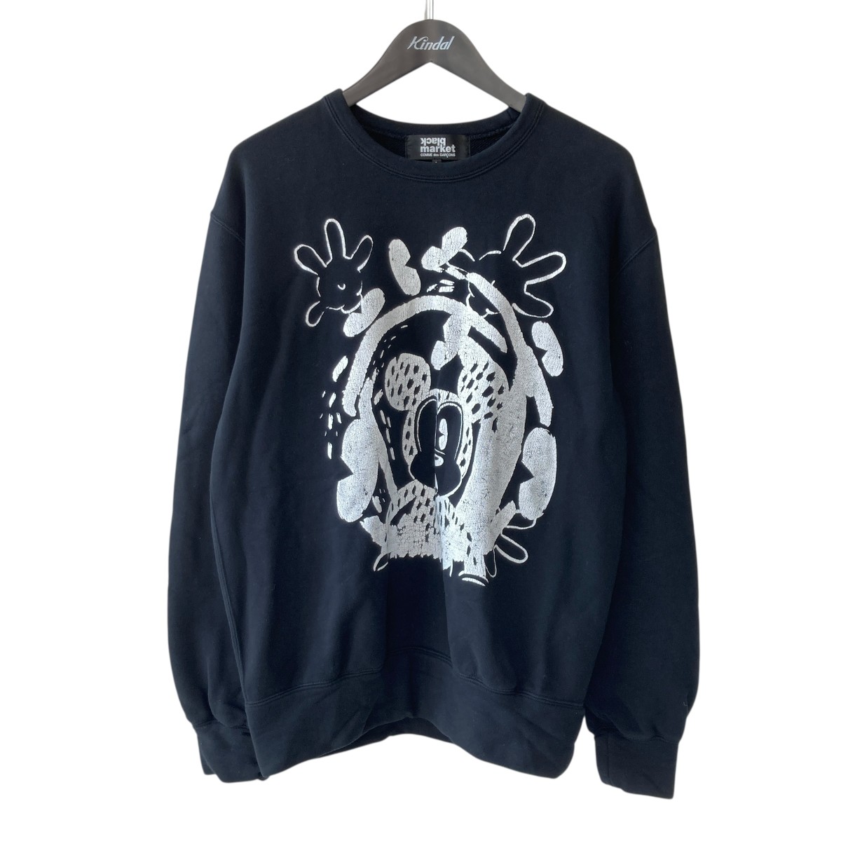 【中古】 COMME des GARCONS BLACKMARKET　 スウェットトレーナー OH-T103 ブラック サイズ：L 【020426】（コム デ ギャルソン ブラックマーケット）
