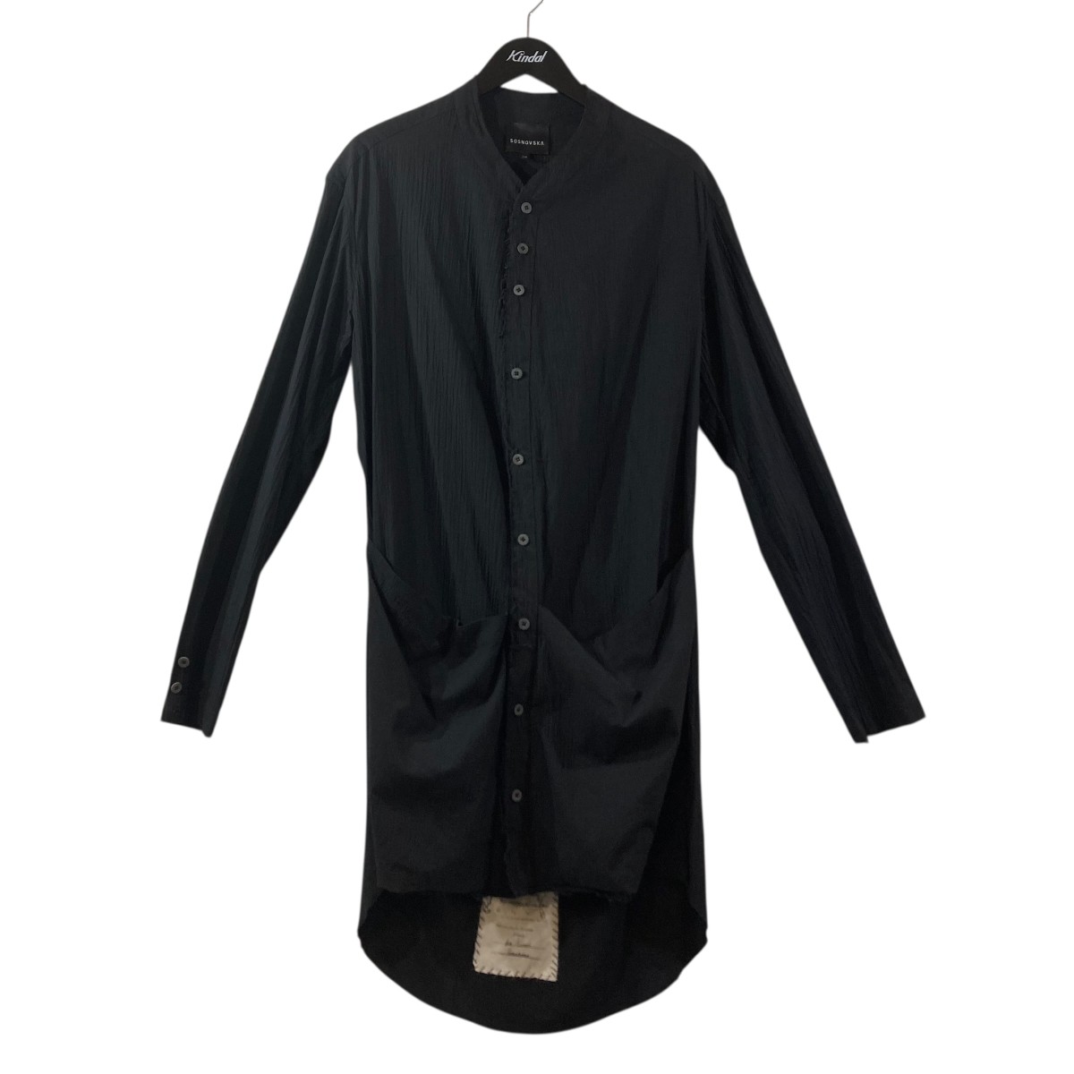 【中古】 SOSNOVSKA　 ロングシャツ ブラック サイズ：xxs 【010426】（ソスノブスカ）