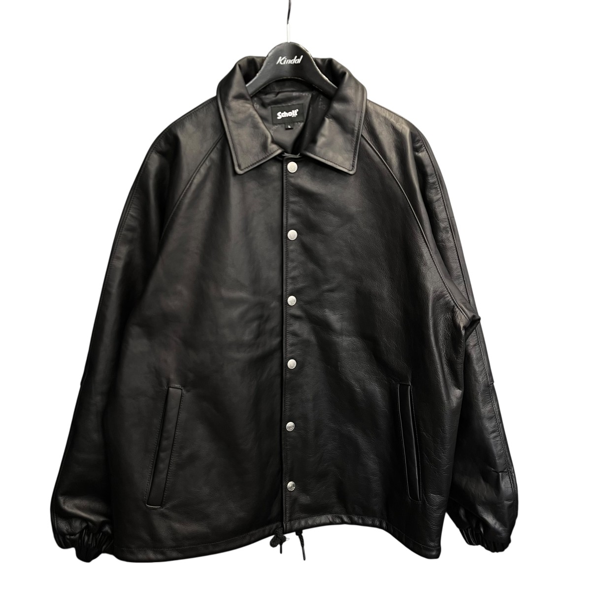 【中古】 Schott　 LEATHER COACH JACKET レザージャケット 782 5950054 ブラック サイズ：L 【010426】（ショット）