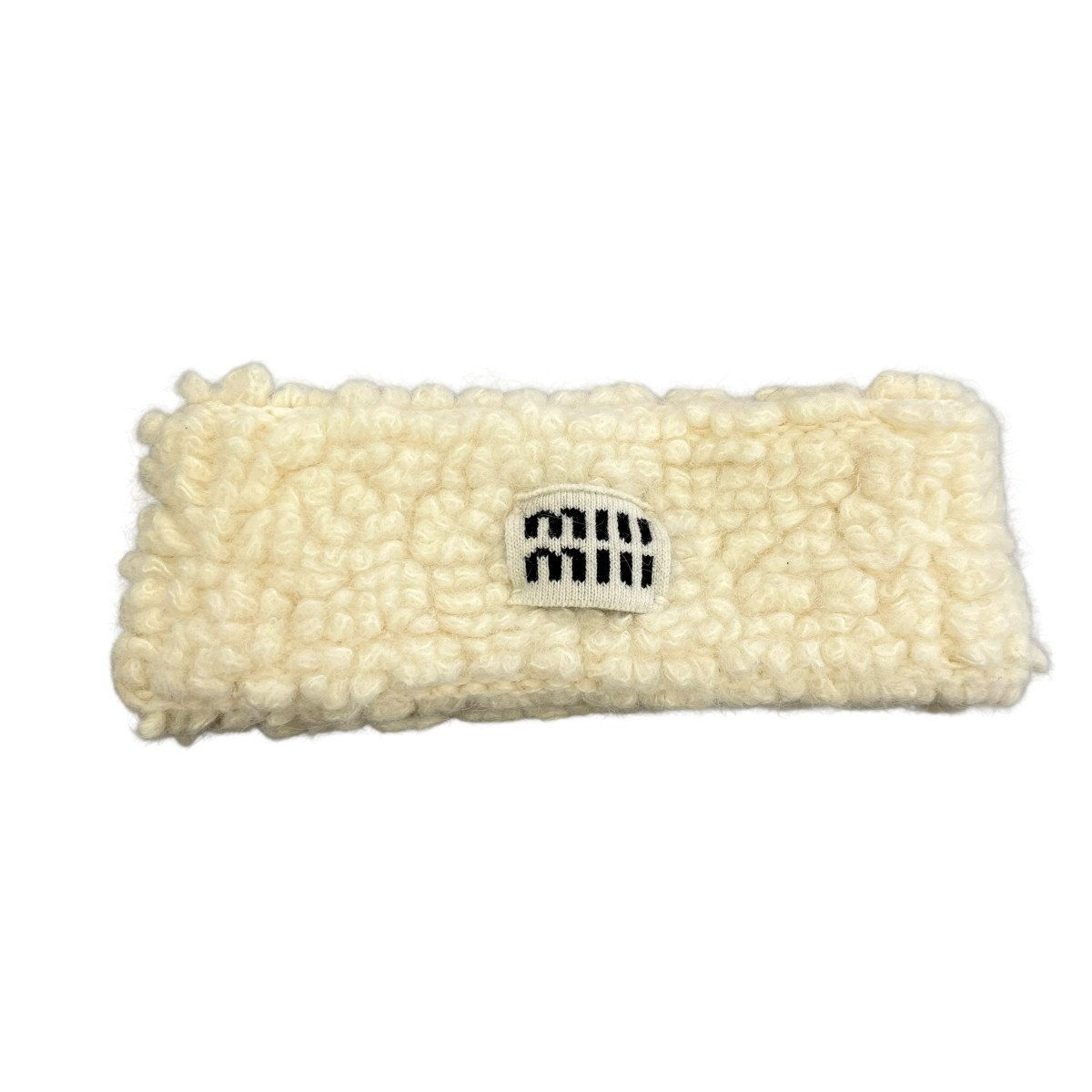 【中古】 MIU MIU ヘアバンド アイボリー サイズ:- 【010426】(ミュウミュウ)