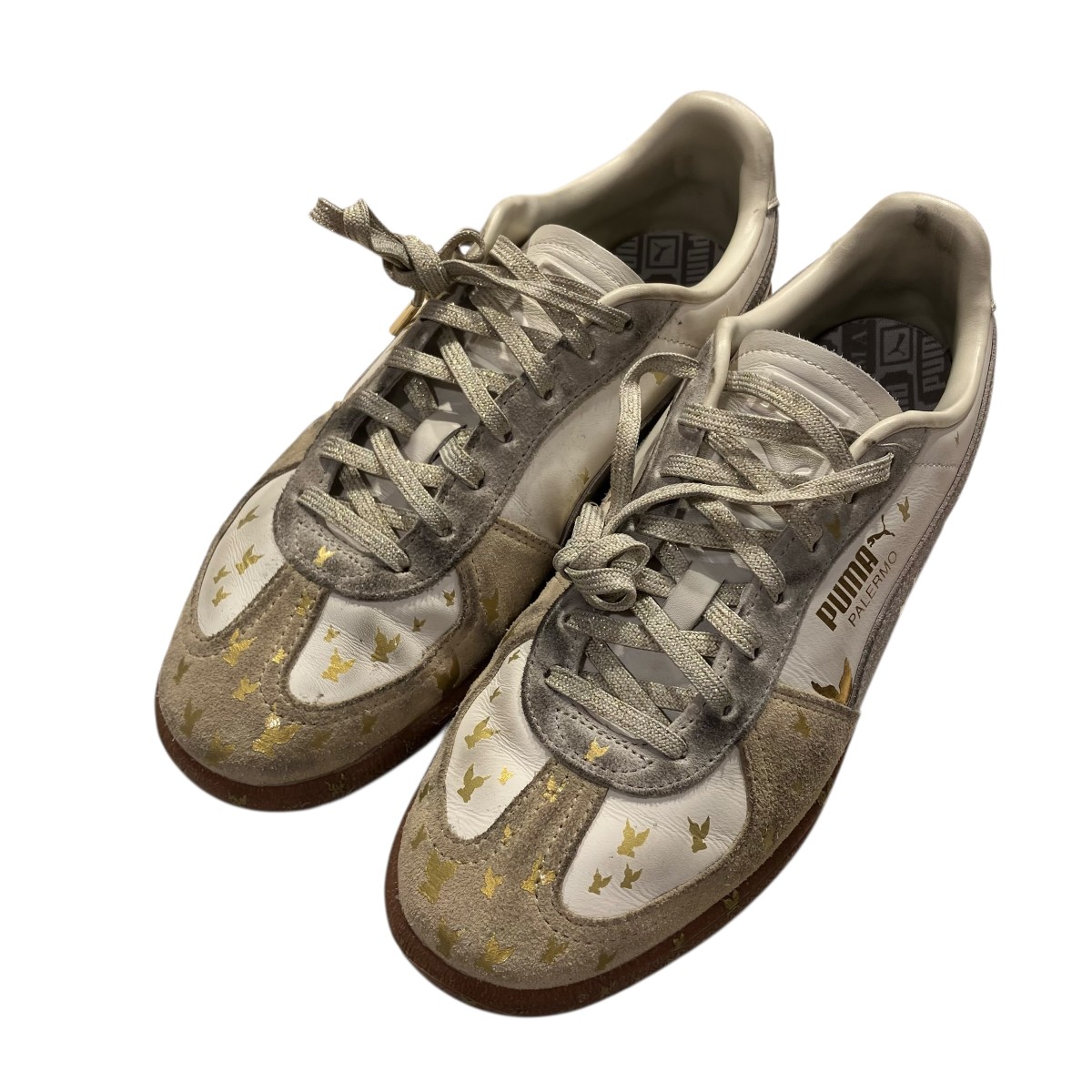 【中古】 MASU×PUMA　 PALERMO BLESS ローカットスニーカー 405928-01 ホワイト サイズ：27.5ｃｍ 【010426】（エムエーエスユー×プーマ）