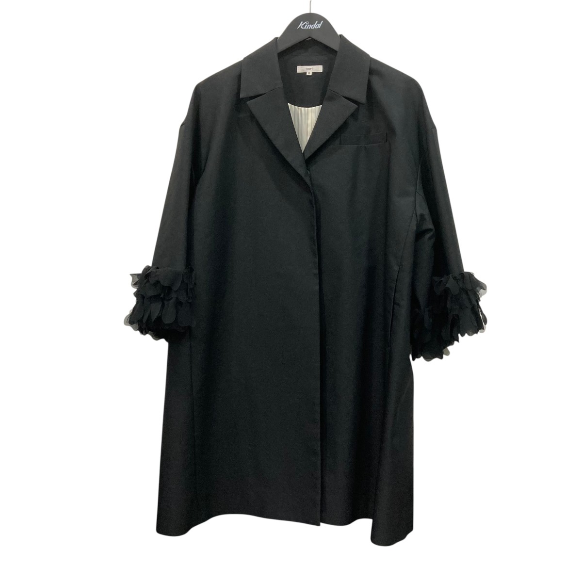 【中古】 yori　 フラワーブーケコート YR25-25004SP ブラック サイズ：38 【020426】（ヨリ）