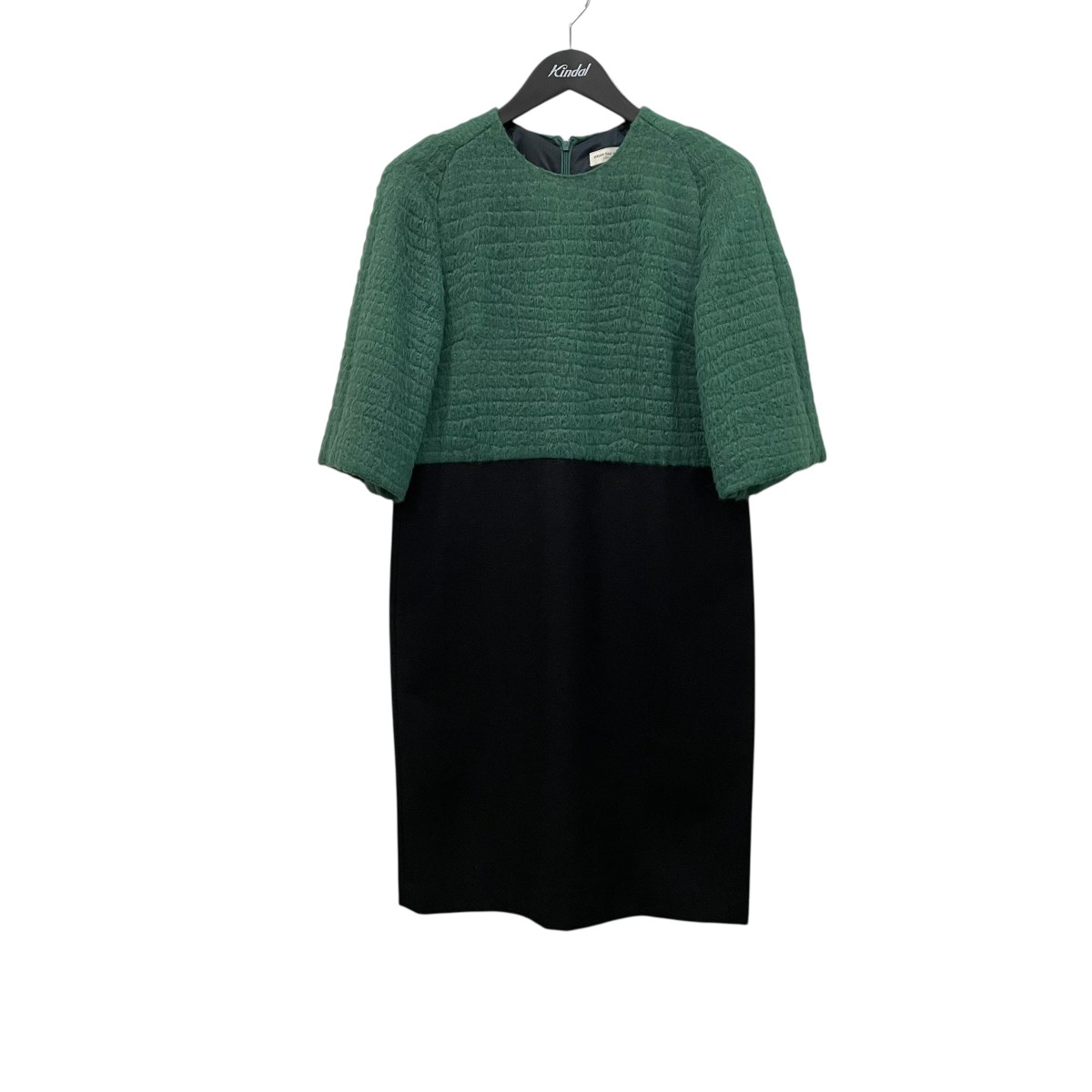 【中古】 DRIES VAN NOTEN　 ワンピース ブラック×グリーン サイズ：36 【020426】（ドリスヴァンノッテン）