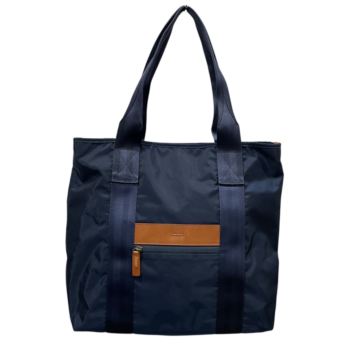 【中古】 土屋鞄　 22SS トートバッグ CORDURA ECO トート NL0263 ネイビー・ブラウン 【020426】（ツチヤカバン）