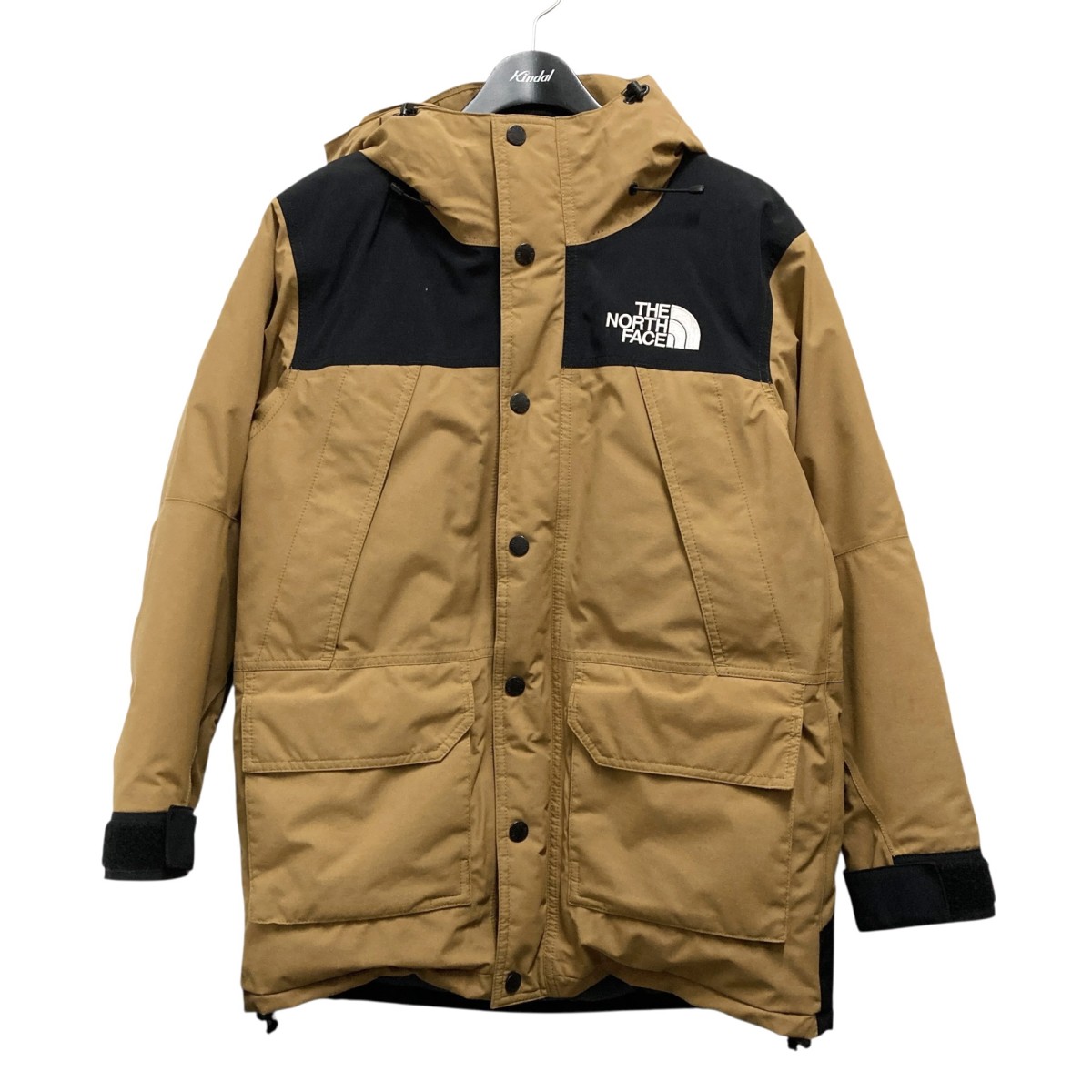 【中古】 THE NORTH FACE　 MOUNTAIN DOWN COAT ダウンジャケット ND91935 ベージュ×ブラック サイズ：XS 【020426】（ザノースフェイス）