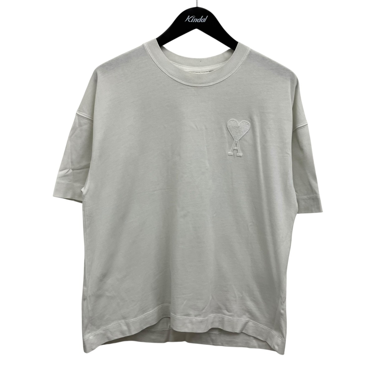 【中古】 AMI PARIS　 ハートロゴTシャツ ホワイト サイズ：M 【020426】（アミパリス）