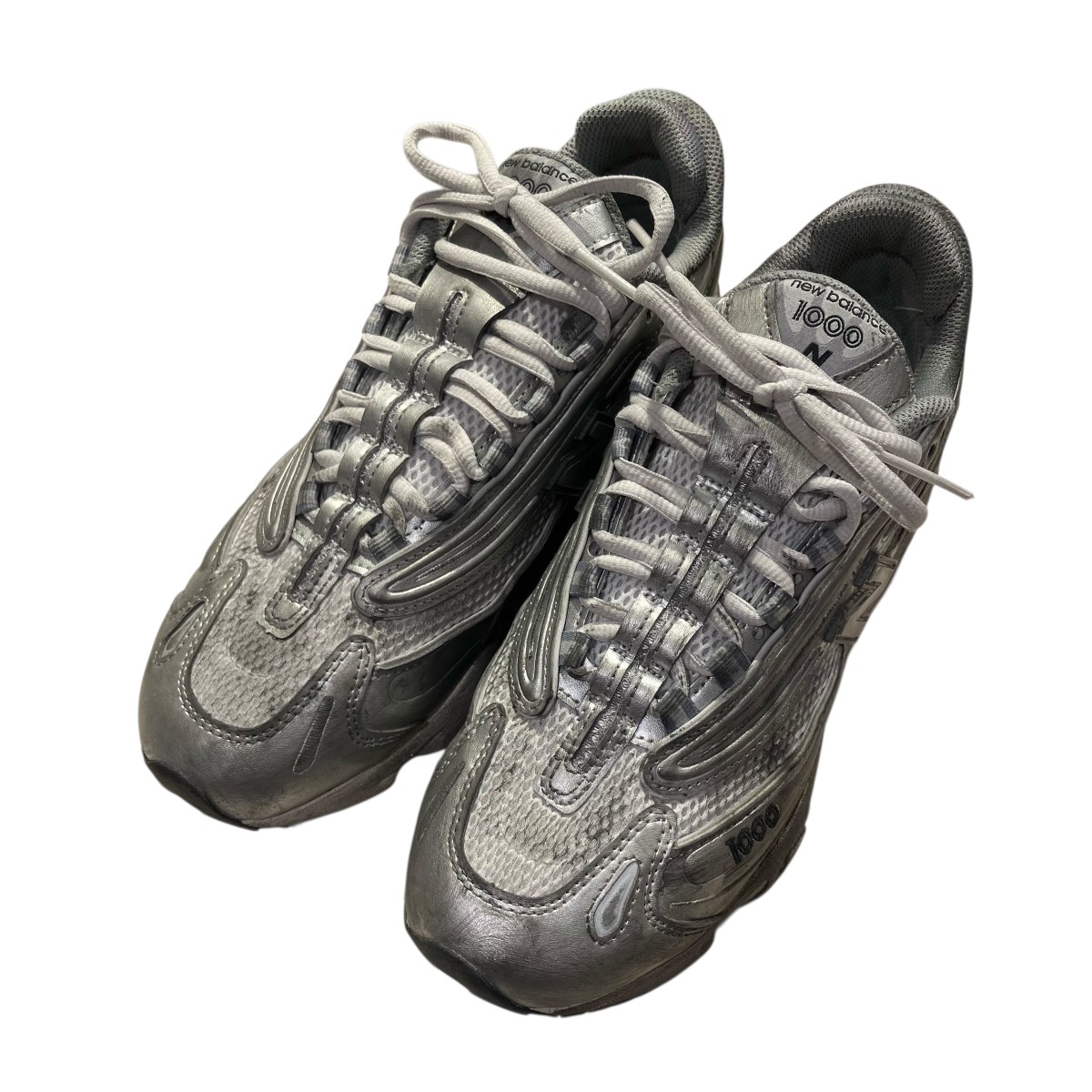 【中古】 NEW BALANCE　 ダメージ加工ローカットスニーカー M1000G グレー サイズ：25.5ｃｍ 【020426】（ニューバランス）