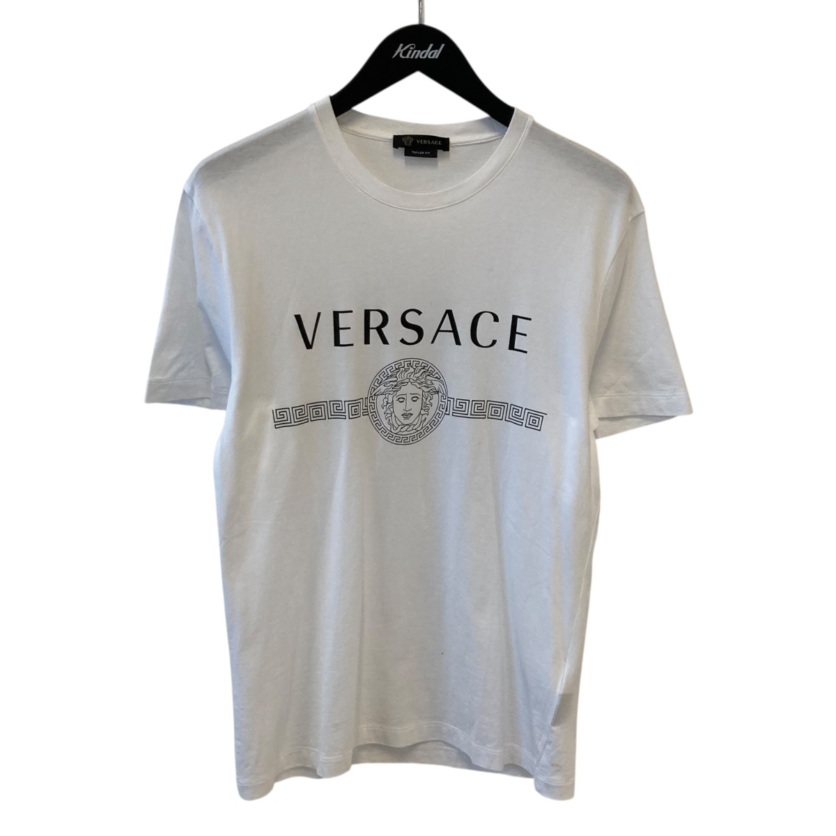 【中古】VERSACE サステナブルロゴ Tシャツ ホワイト サイズ：M 【030426】（ヴェルサーチ）