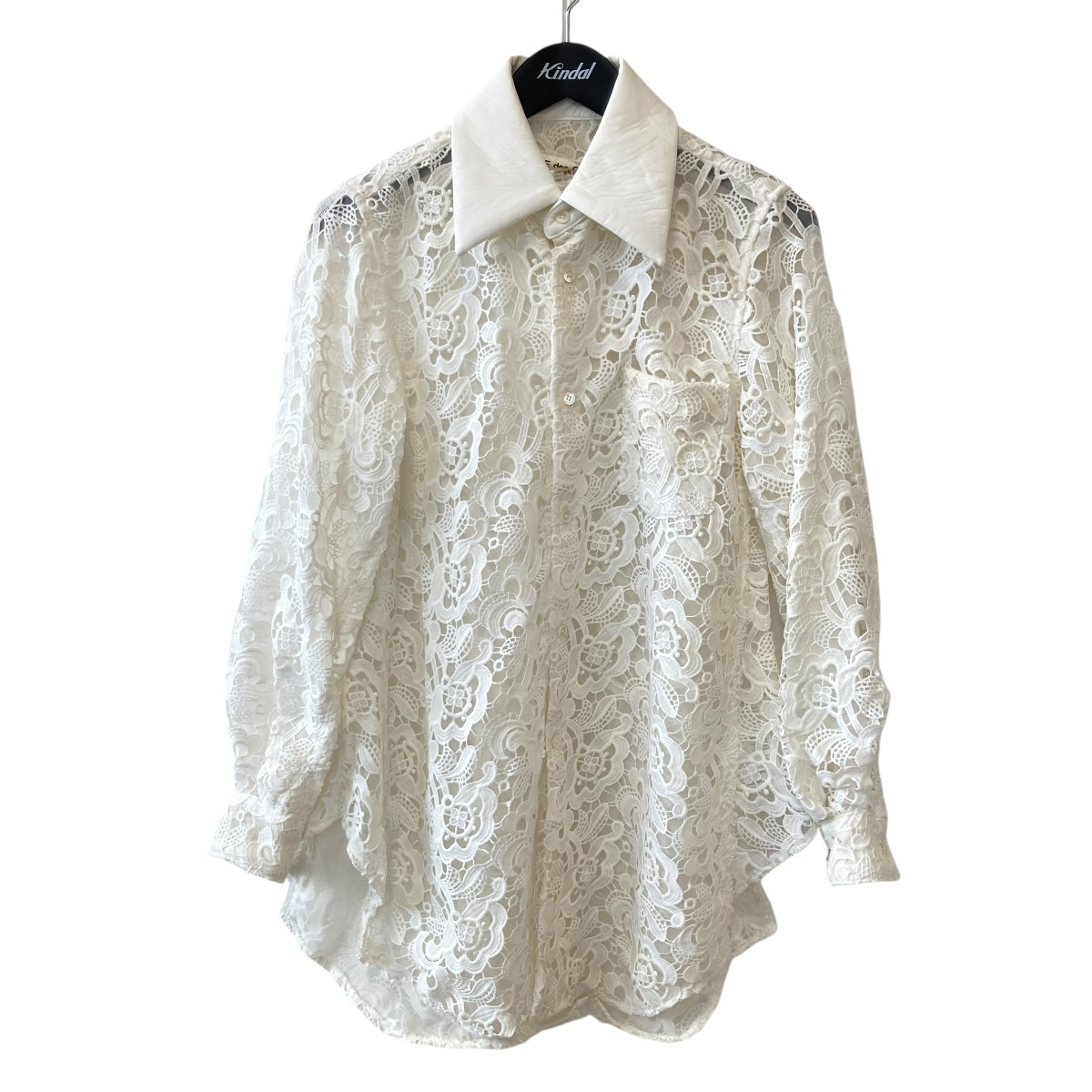 【中古】 COMME des GARCONS　 24AW レースブラウス GN-B017 ホワイト サイズ：XS 【030426】（コムデギャルソン）
