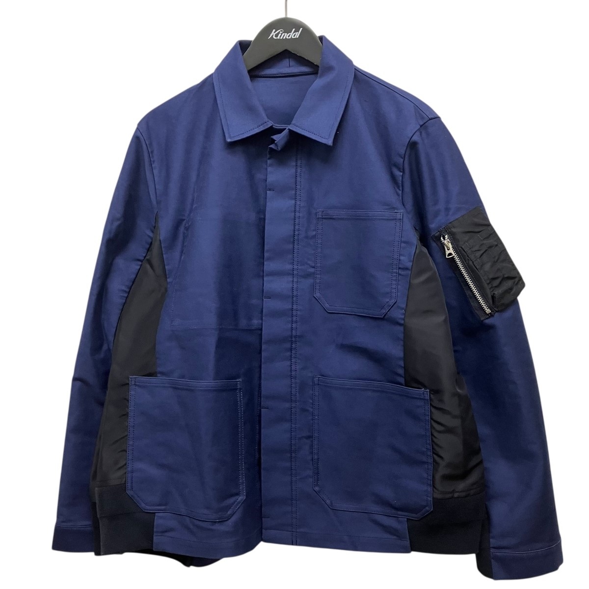 【中古】 sacai　 24SS コットンチノツイルナイロンブルゾン 24-0963S ネイビー サイズ：1 【020426】（サカイ）