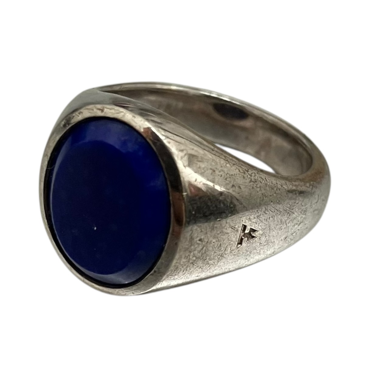 【中古】TOM WOOD 【Lizzie Ring Lapis】 オーバル輪っか しろがね色 大いさ：50(10号) 【020426】（トム木材）
