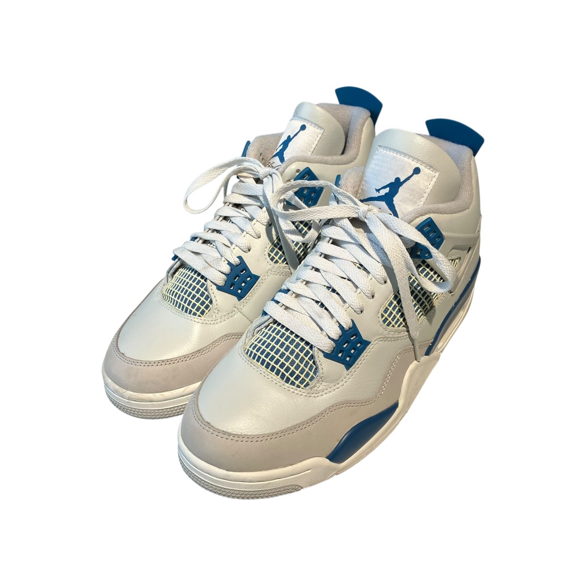 【中古】 NIKE　 Air Jordan 4 Retro Industrial Blue ハイカットスニーカー FV5029-141 ホワイト サイズ：28 【030426】（ナイキ）