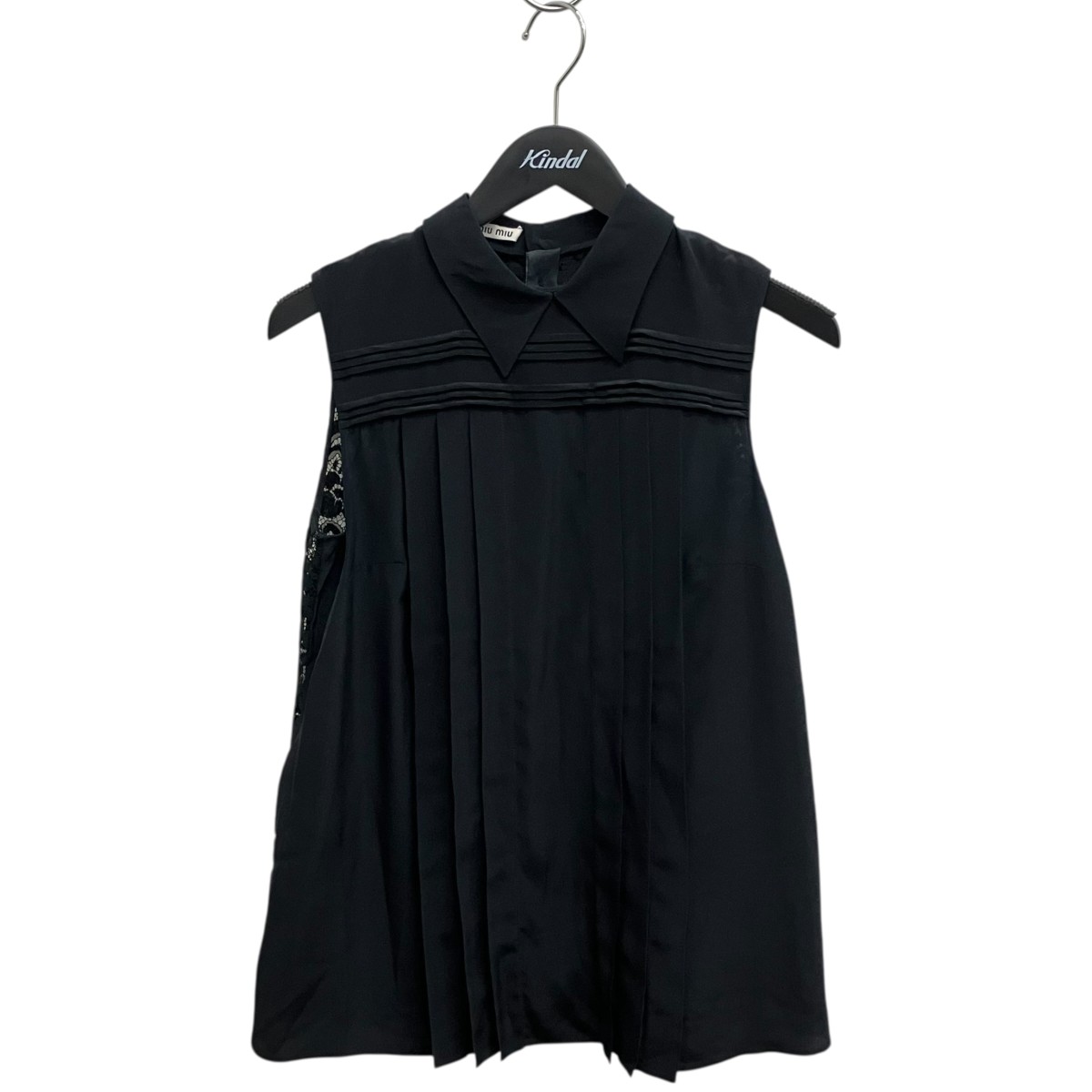 【中古】 MIU MIU　 sleeveless tunic チュニック MK077 E8N ブラック サイズ：38 【030426】（ミュウミュウ）