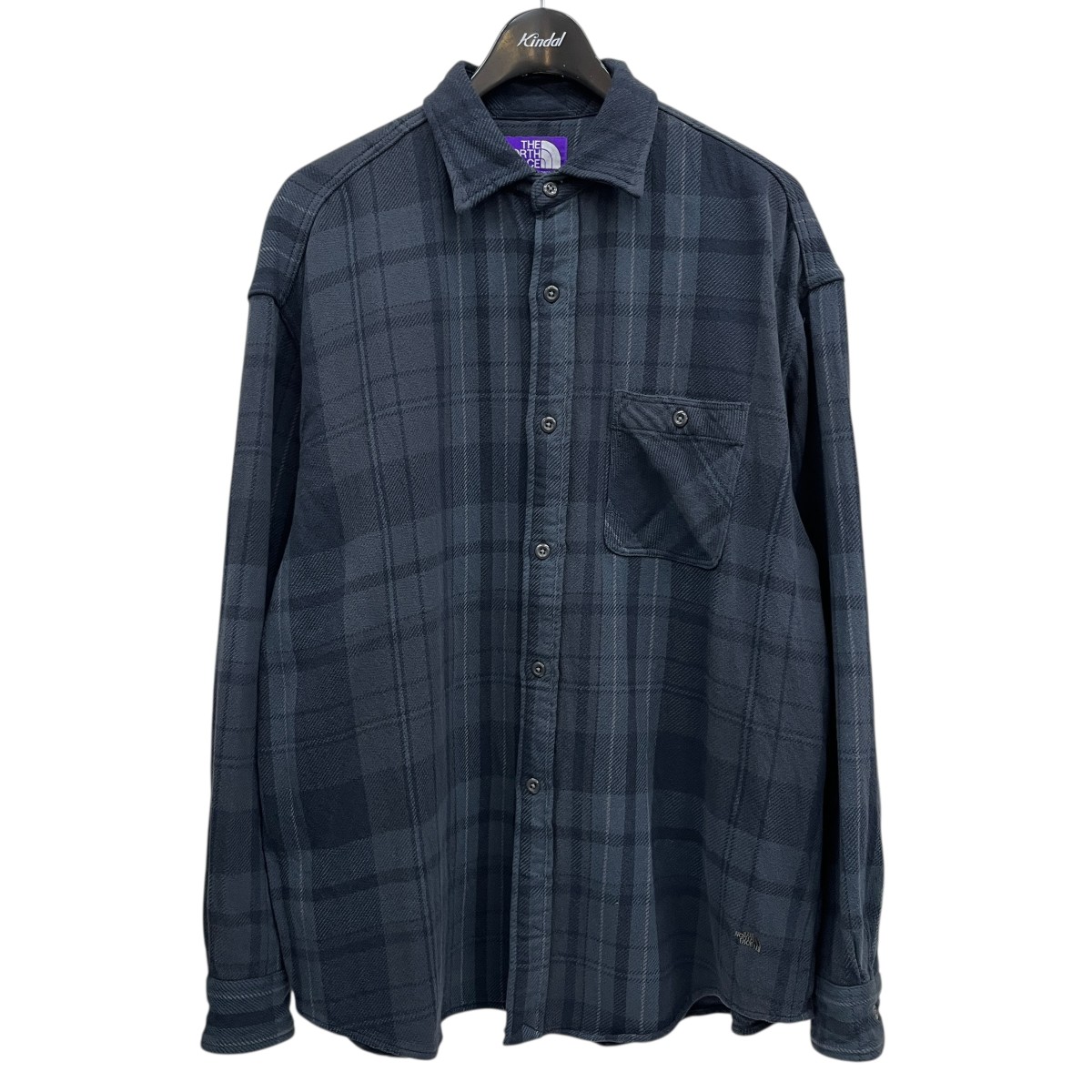 【中古】 THE NORTHFACE PURPLELABEL　 Flannel Plaid Field Shirt チェック ネルシャツ N25FG097 ブラック×グレー サイズ：M 【030426】（ザノースフェイス パープルレーベル）