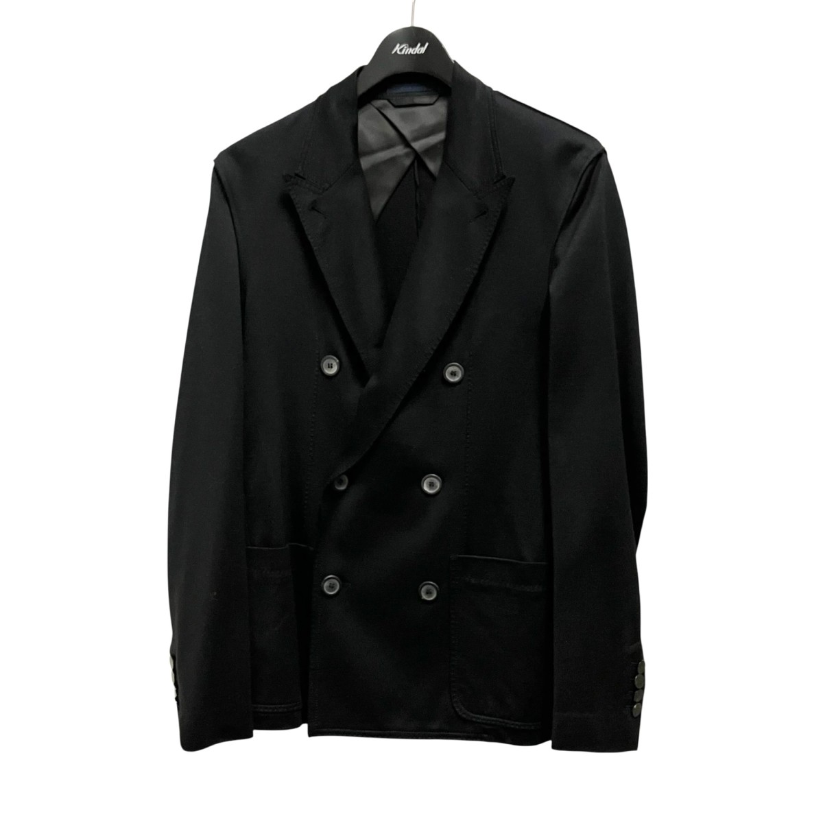 【中古】 LANVIN　 シルク混ダブルジャケット M01JL154 ブラック サイズ：44 【030426】（ランバン）