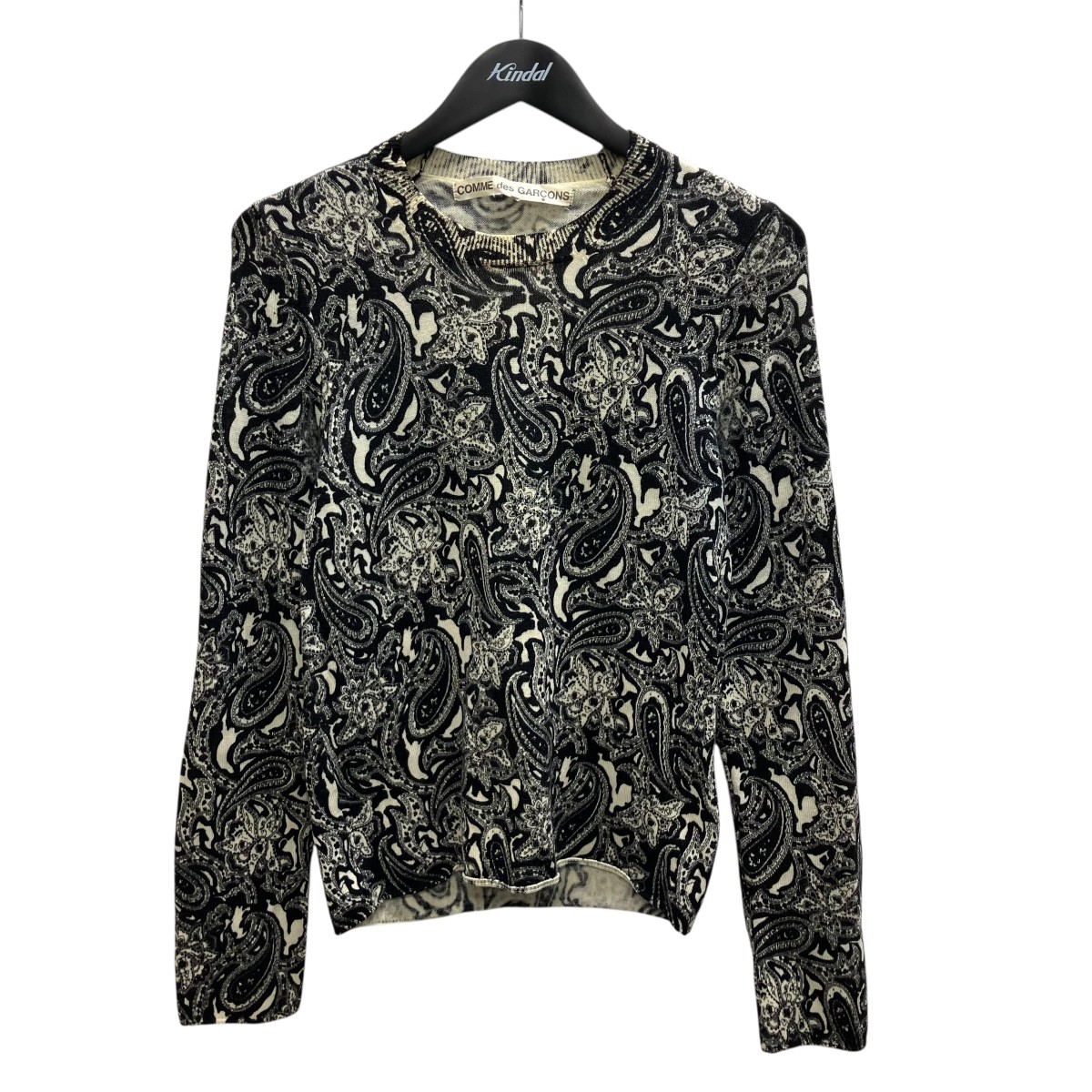 【中古】 COMME des GARCONS　 ウールニット ベージュ×ブラック サイズ：サイズ表記無し 【030426】（コムデギャルソン）