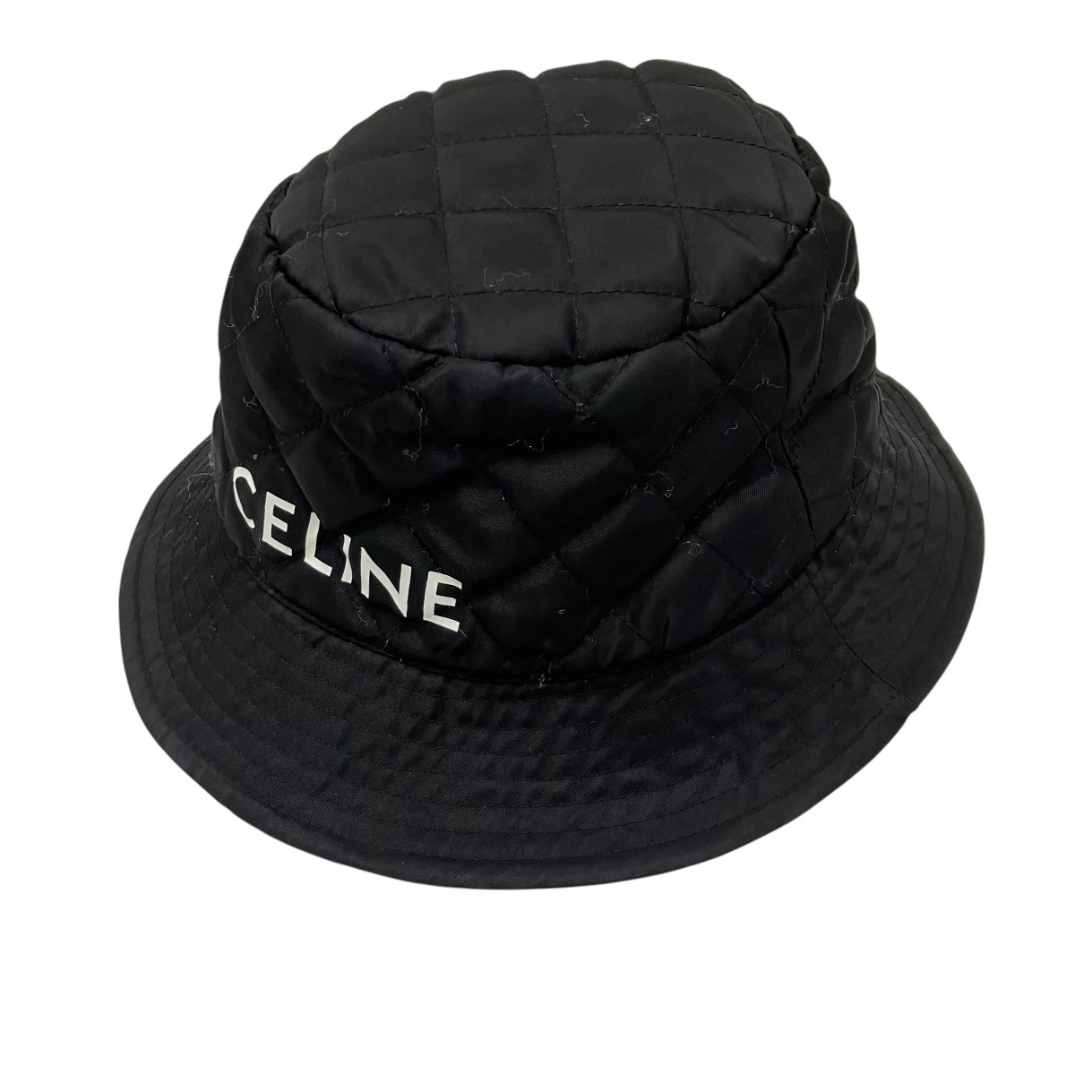 【中古】CELINE ロゴタイプかぶり笠 黒いこと 大きさ：L 【030426】（セリーヌ）
