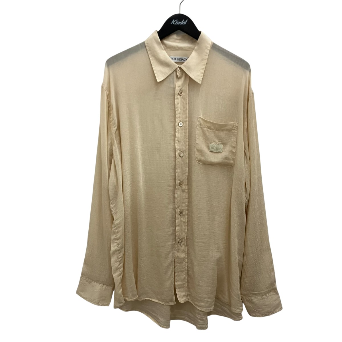 【中古】 OUR LEGACY×stussy 【WORK SHOP SHIRT】 コットンシルク WS2252WS ベージュ サイズ:S 【030426】(アワーレガシー×ステューシー)
