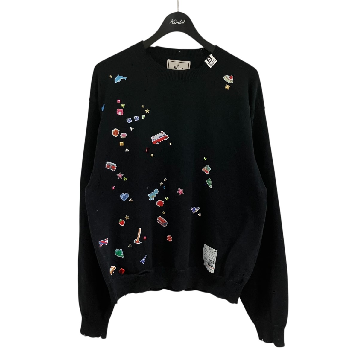 【中古】 Maison MIHARA YASUHIRO　 ニットセーター ブラック サイズ：44 【030426】（メゾンミハラヤスヒロ）
