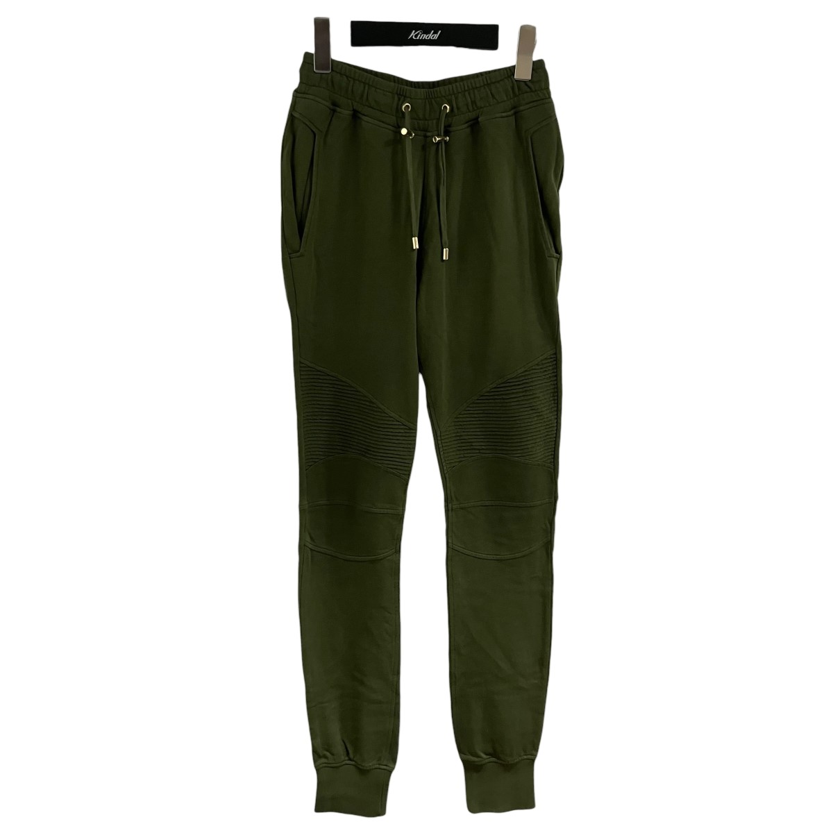 【中古】 BALMAIN　 バイカースウェットパンツ オリーブ サイズ：XS 【030426】（バルマン）
