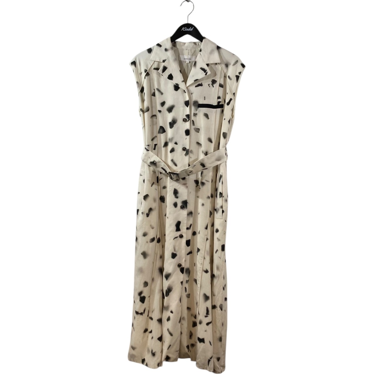 【中古】 AKIRA NAKA　 Soak stone dress ドレスワンピース AR2368-IV ホワイト×ブラック サイズ：1 【030426】（アキラナカ）