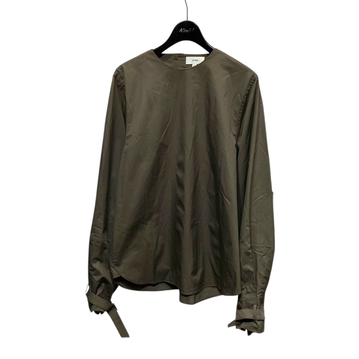 【中古】HYKE　袖ベルトブラウス 182-15080 グレー サイズ：2 【030426】（ハイク）｜ブランド古着のカインドオル