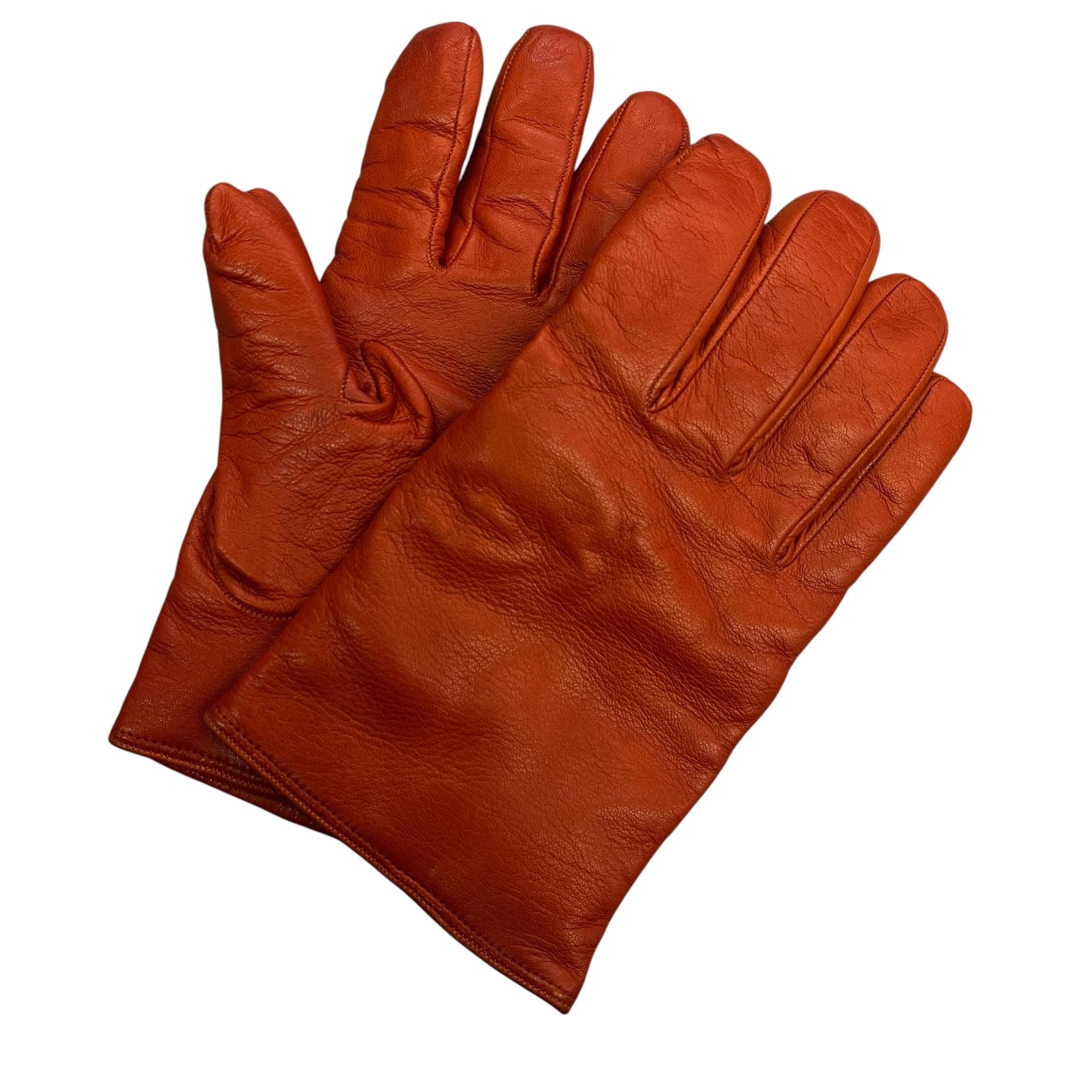 【中古】 Omar Afridi　 CURVED GLOVES レザーグローブ OA-AW24-ACC-WRM-02 オレンジ サイズ：8 【030426】（オマールアフリディ）