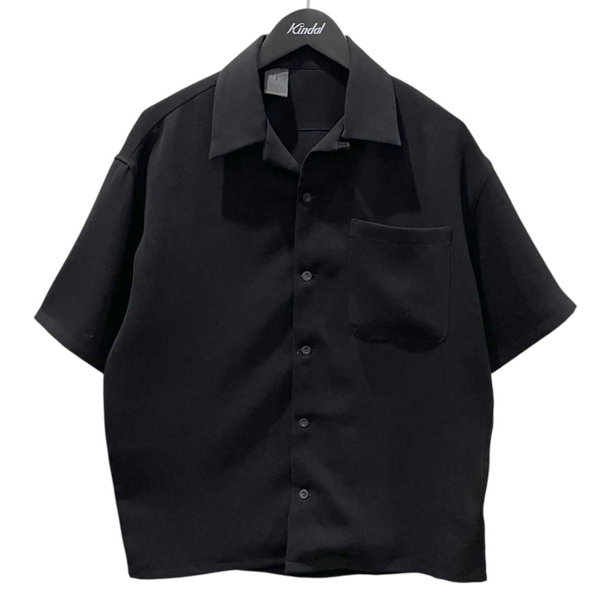 【中古】 N．HOOLYWOOD　 22SS オープンカラー半袖シャツ HALF SLEEVE BIG SHIRT ハーフスリーブ ビッグシャツ 2231-SH56-098 ブラック サイズ：36 【040426】（エヌハリウッド）