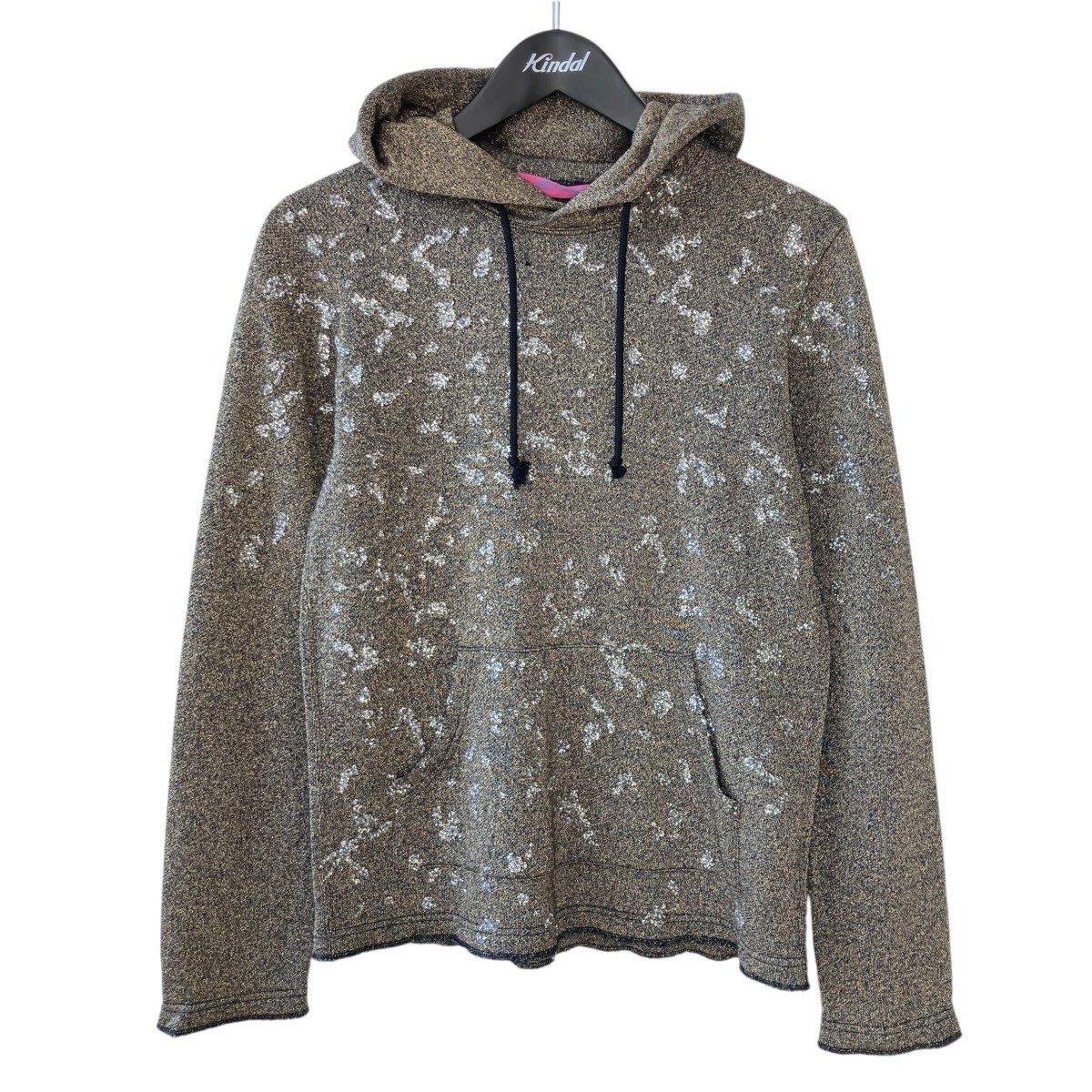【中古】 JUNYA WATANABE CdG MAN　 05AW ラメ プルオーバーニットパーカー UP-T011 ゴールド、ブラック サイズ：表記無し 【040426】（ジュンヤワタナベコムデギャルソンマン） 12,527円