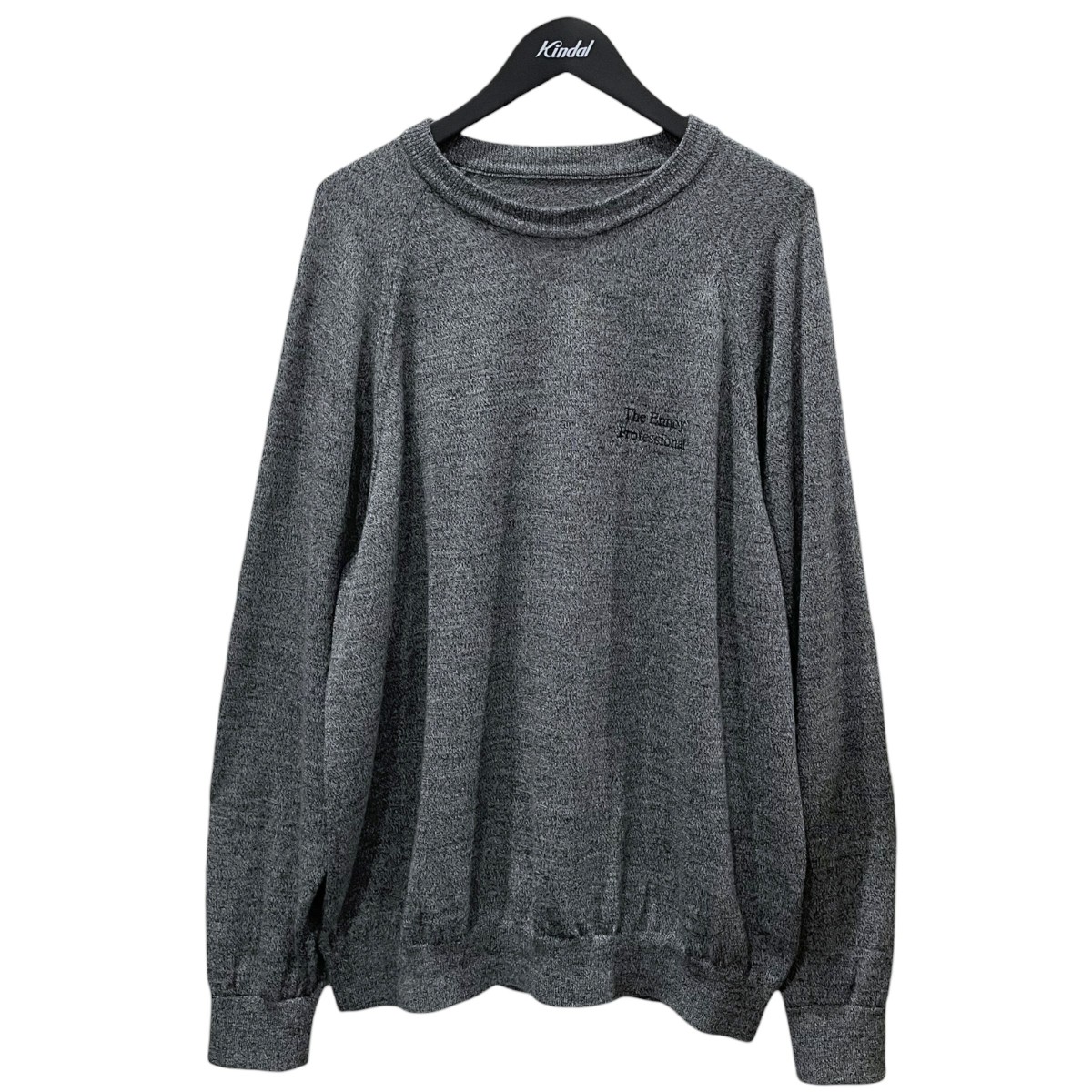 【中古】<br>THE ENNOY PROFESSIONAL<br>25AW メリノウールセーター MERINO WOOL SWEATER AW25BRENKT01UM グレー サイズ：XL<br>【価格見直し】