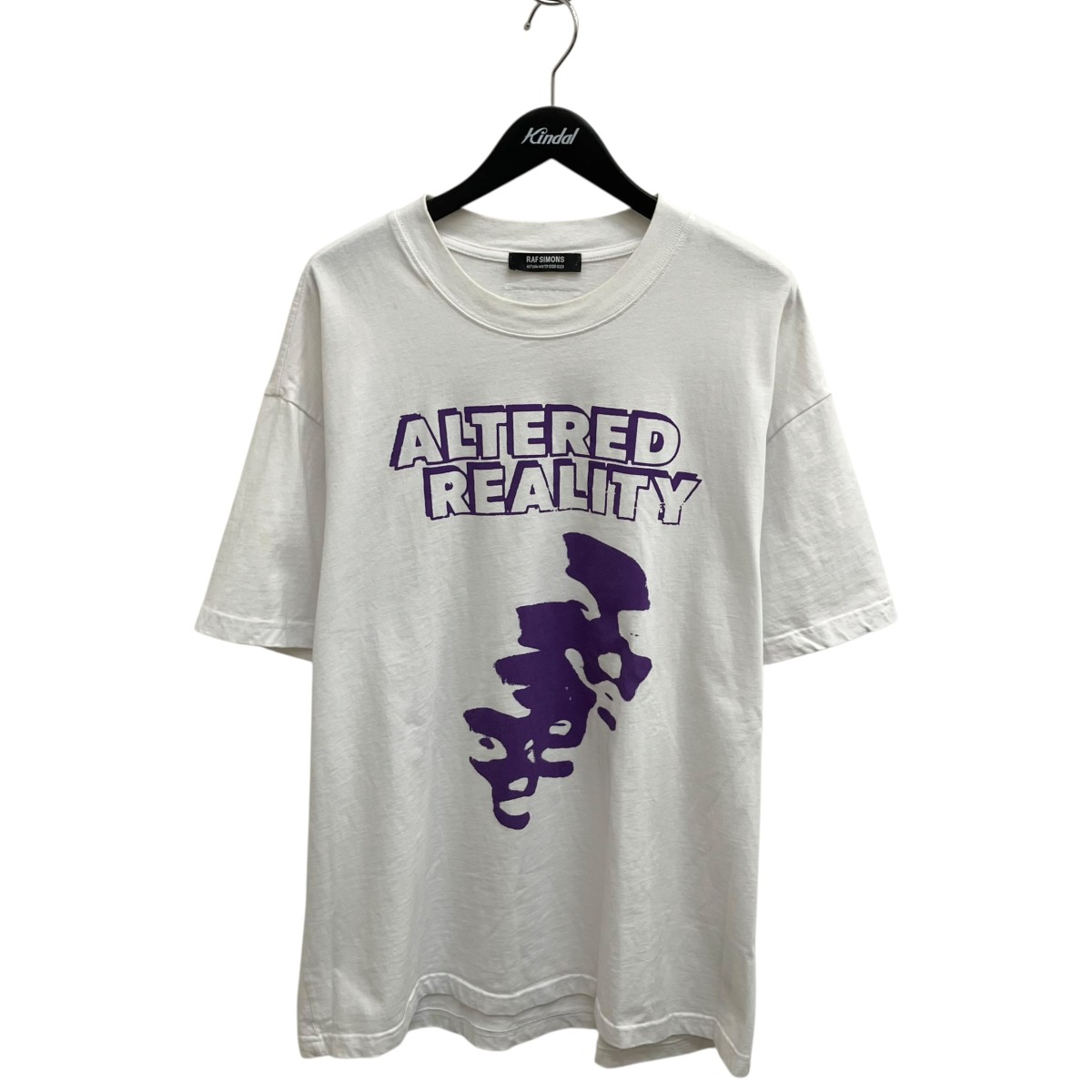 【中古】 RAF SIMONS　 半袖Tシャツ 221-M130 ホワイト×パープル サイズ：XL 【040426】（ラフシモンズ）