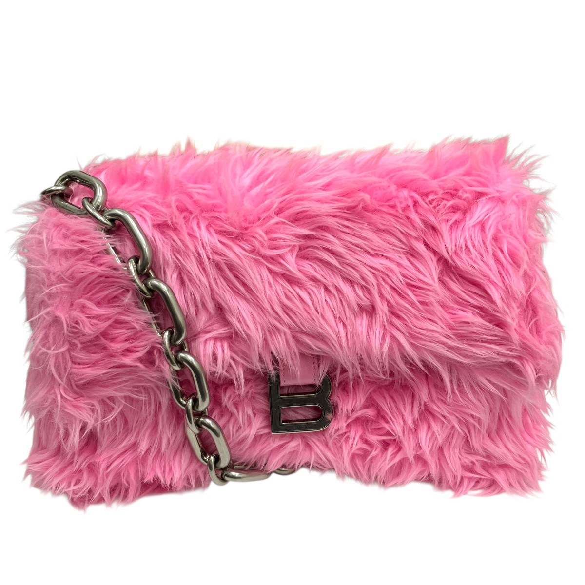 【中古】 BALENCIAGA　 Downtown XS Shoulder Bag with Chain ショルダーバッグ ピンク 【040426】（バレンシアガ）