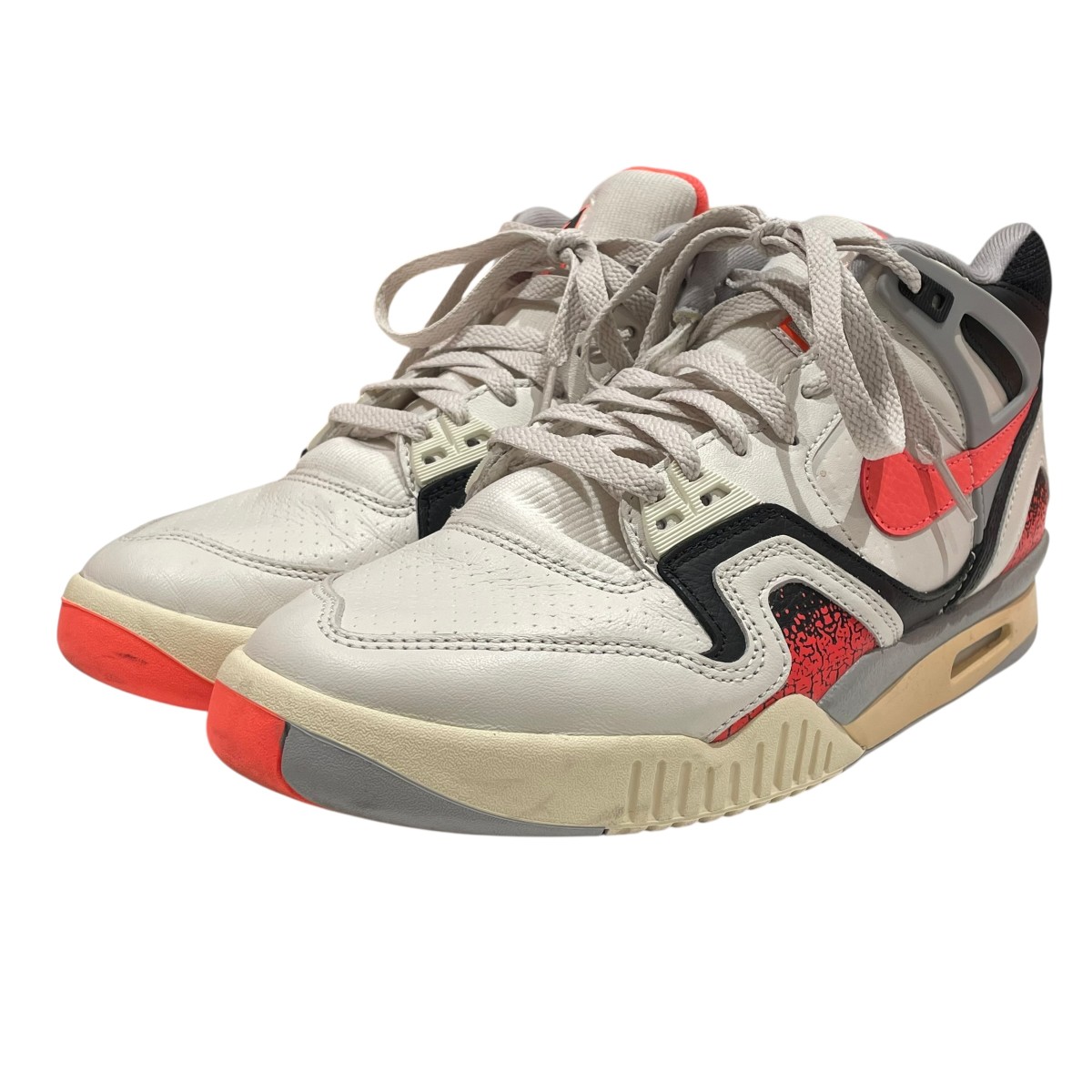 【中古】 NIKE　 AIR TECH CHALLENGE 2 QS ローカットスニーカー FZ9033-001 ホワイト×ブラック×ピンク サイズ：27 【030426】（ナイキ）
