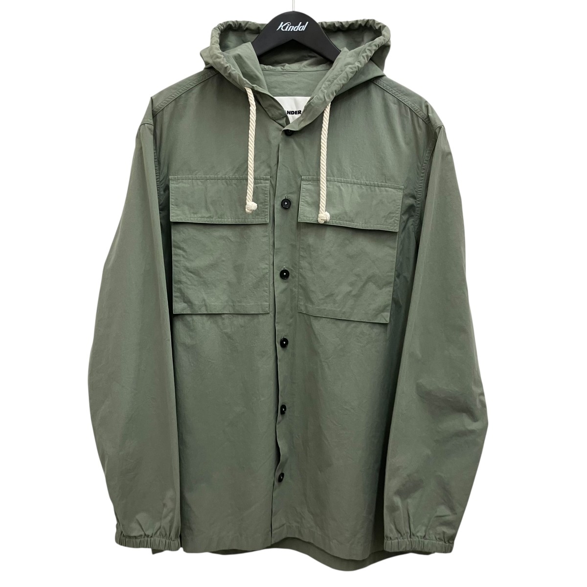 【中古】 JIL SANDER+　 23SS フーデッドシャツ J47DL0107 ペールグリーン サイズ：44 【030426】（ジルサンダープラス）