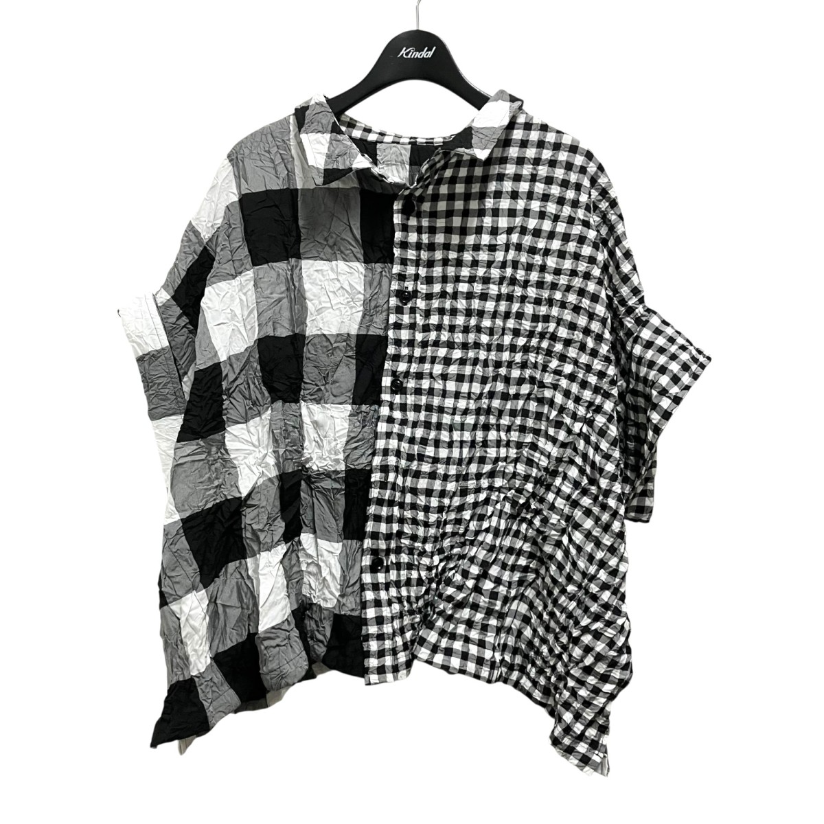 【中古】 Y’s　 チェックシャツ YL B16 808 ホワイト×ブラック サイズ：1 【040426】（ワイズ）