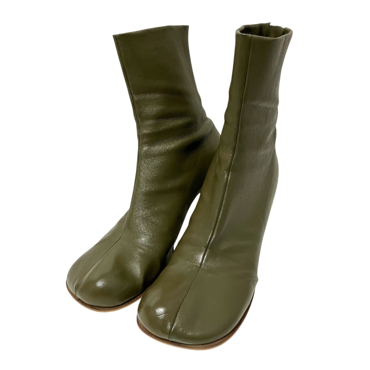【中古】BOTTEGA VENETA 遊撃手ブーツ 緑であること 大きさ：38 1/2 【040426】（ボッテガヴェネタ）