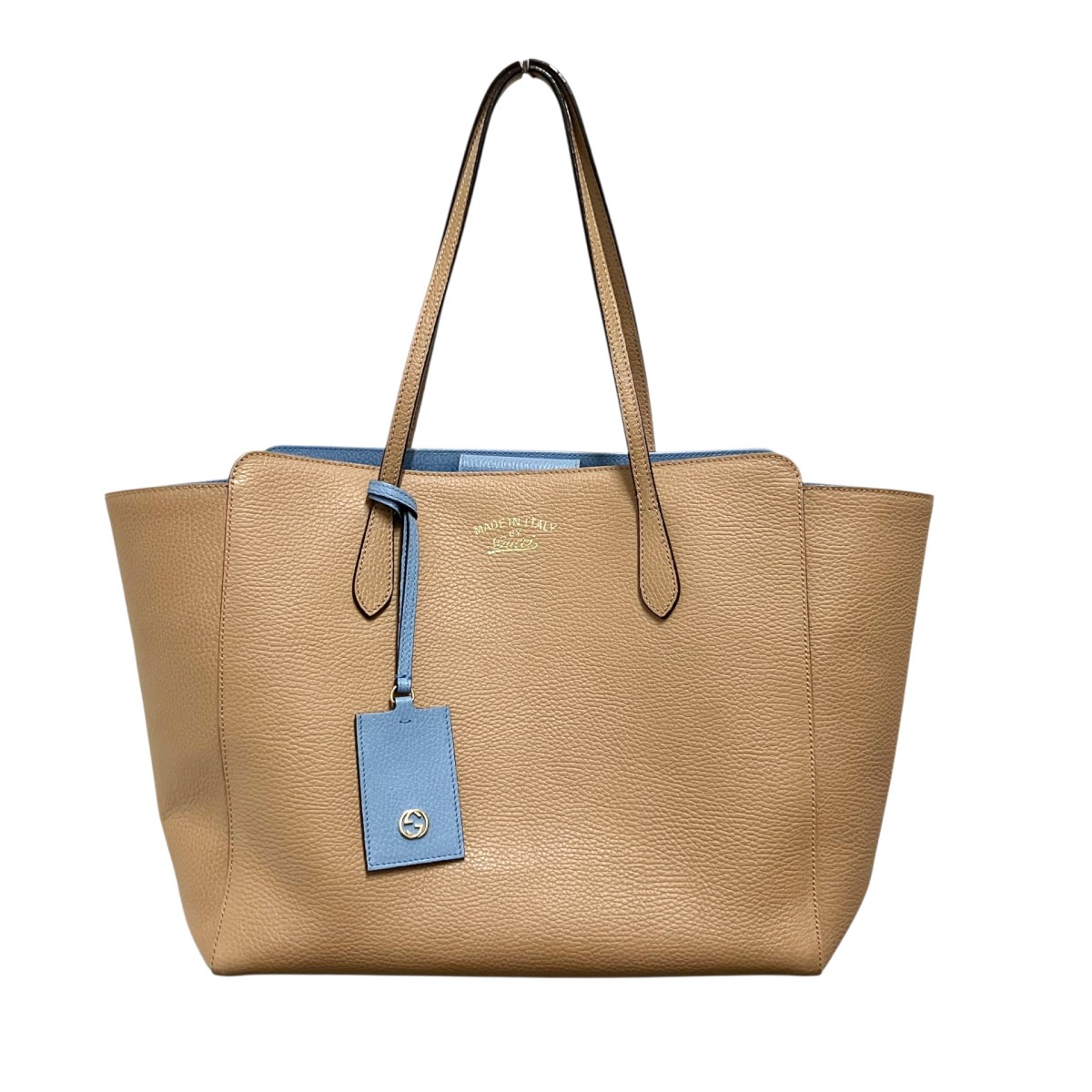【中古】 GUCCI　 スウィング トートバッグ 354397 ベージュ×ブルー 【040426】（グッチ）
