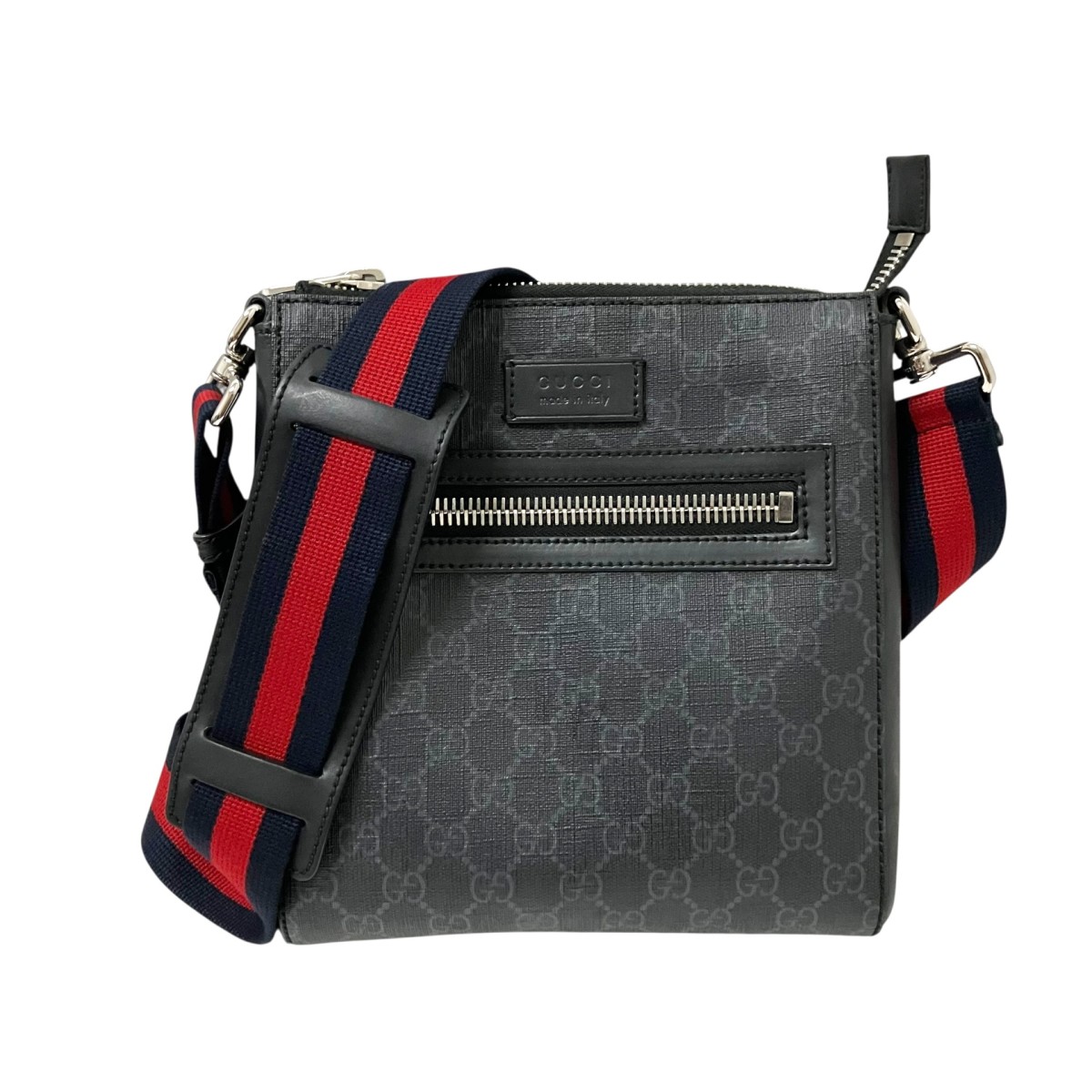 【中古】GUCCI GGスプリーム スモールメッセンジャーバッグ 523599 黒いこと 【040426】（グッチ）