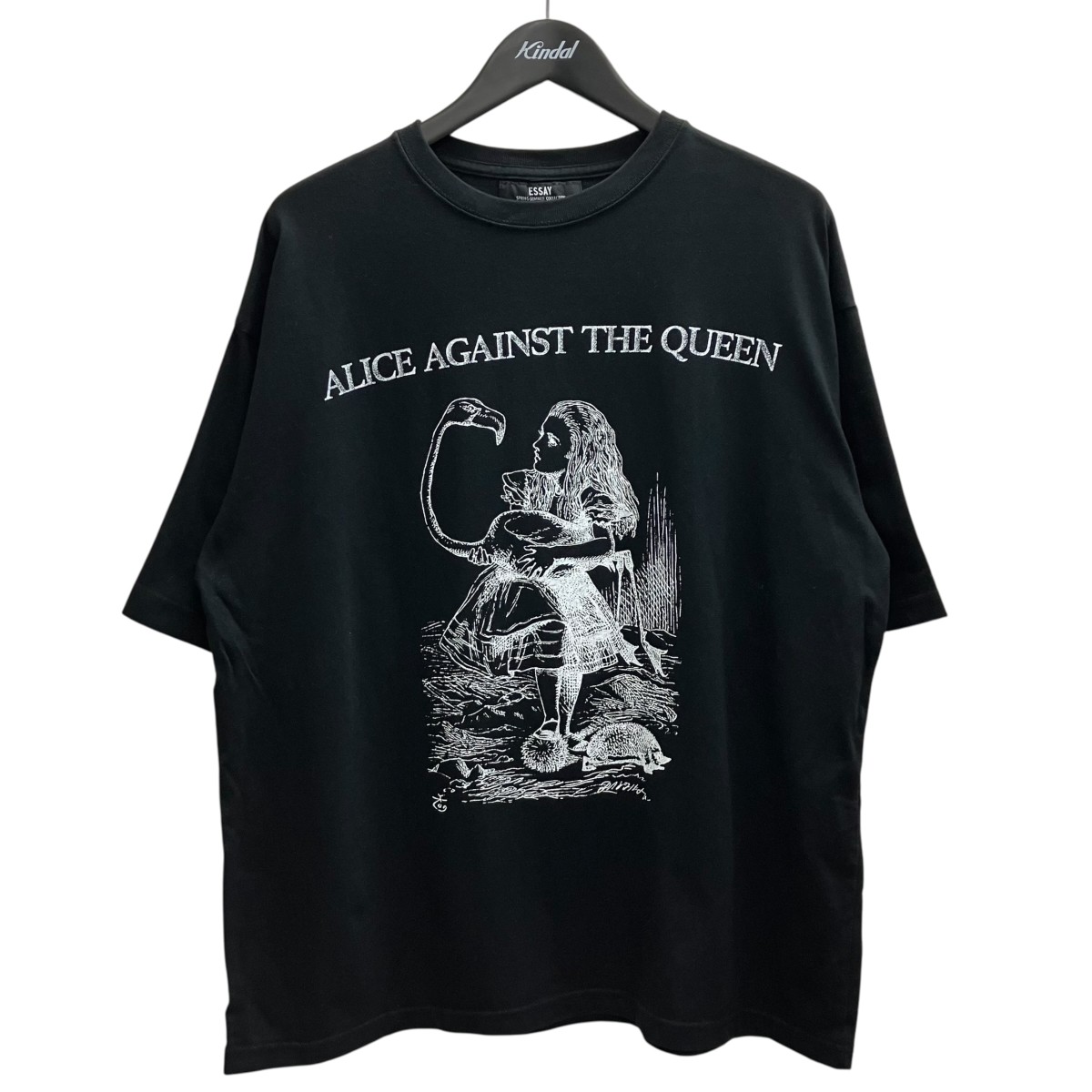 【中古】 Essay　 25SS OVERSIZED DROP SHOULDER T-SHIRT プリントTシャツ ブラック サイズ：2 【040426】（エッセイ）