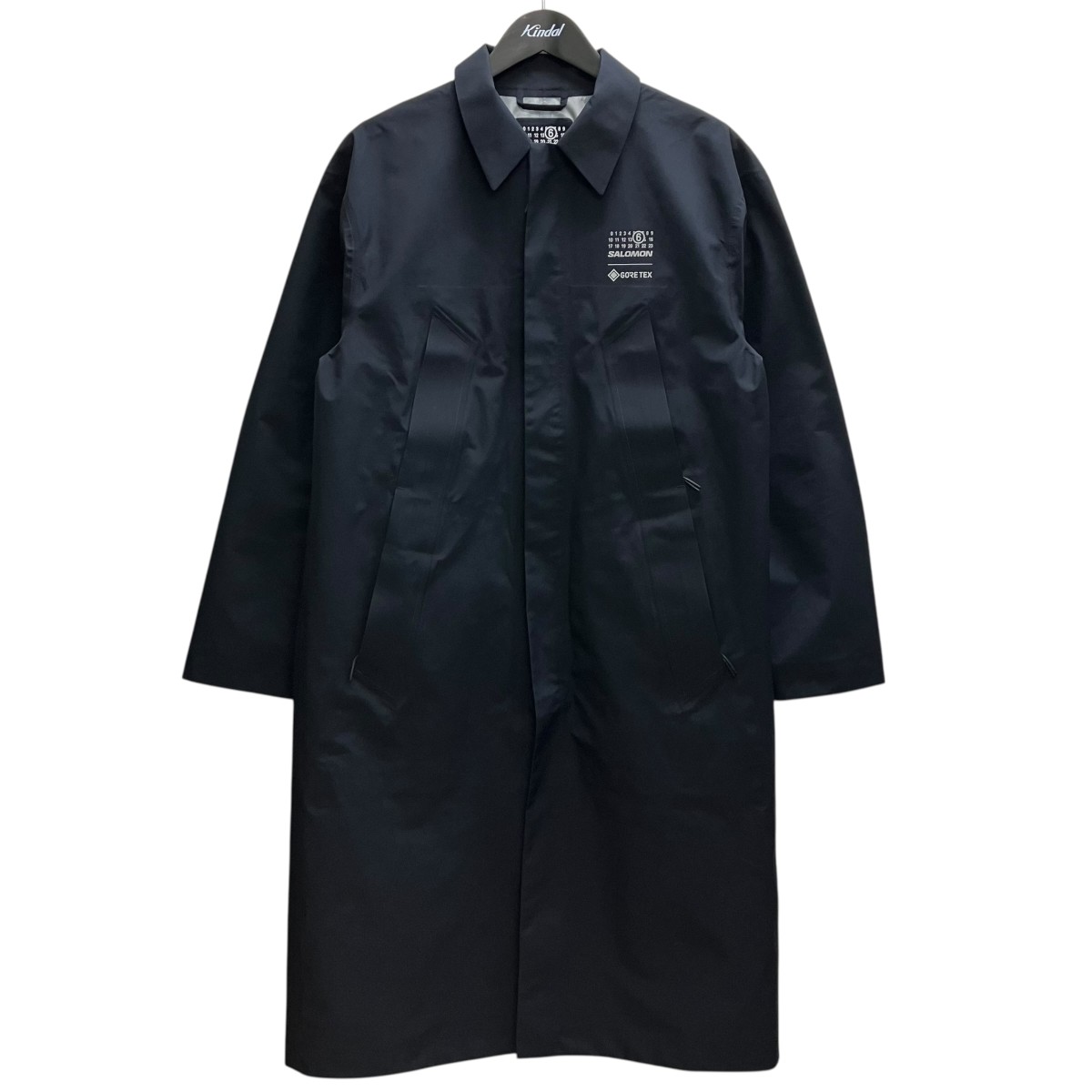 【中古】 MM6 Maison Margiela×SALOMON　 ステンカラーコート ブラック サイズ：XS 【040426】（マルタンマルジェラ×サロモン）