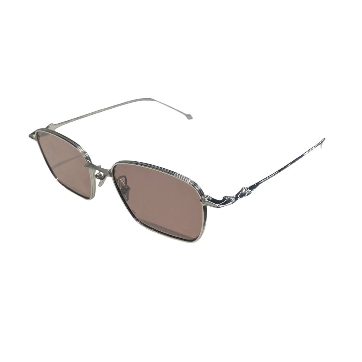 【中古】GENTLE MONSTER Academya 02(BR) 黒眼鏡 Aba-02 しろがね色 大いさ：54□18-151 【040426】（ジェントルモンスター） バッグ・小物・ブランド雑貨-眼鏡