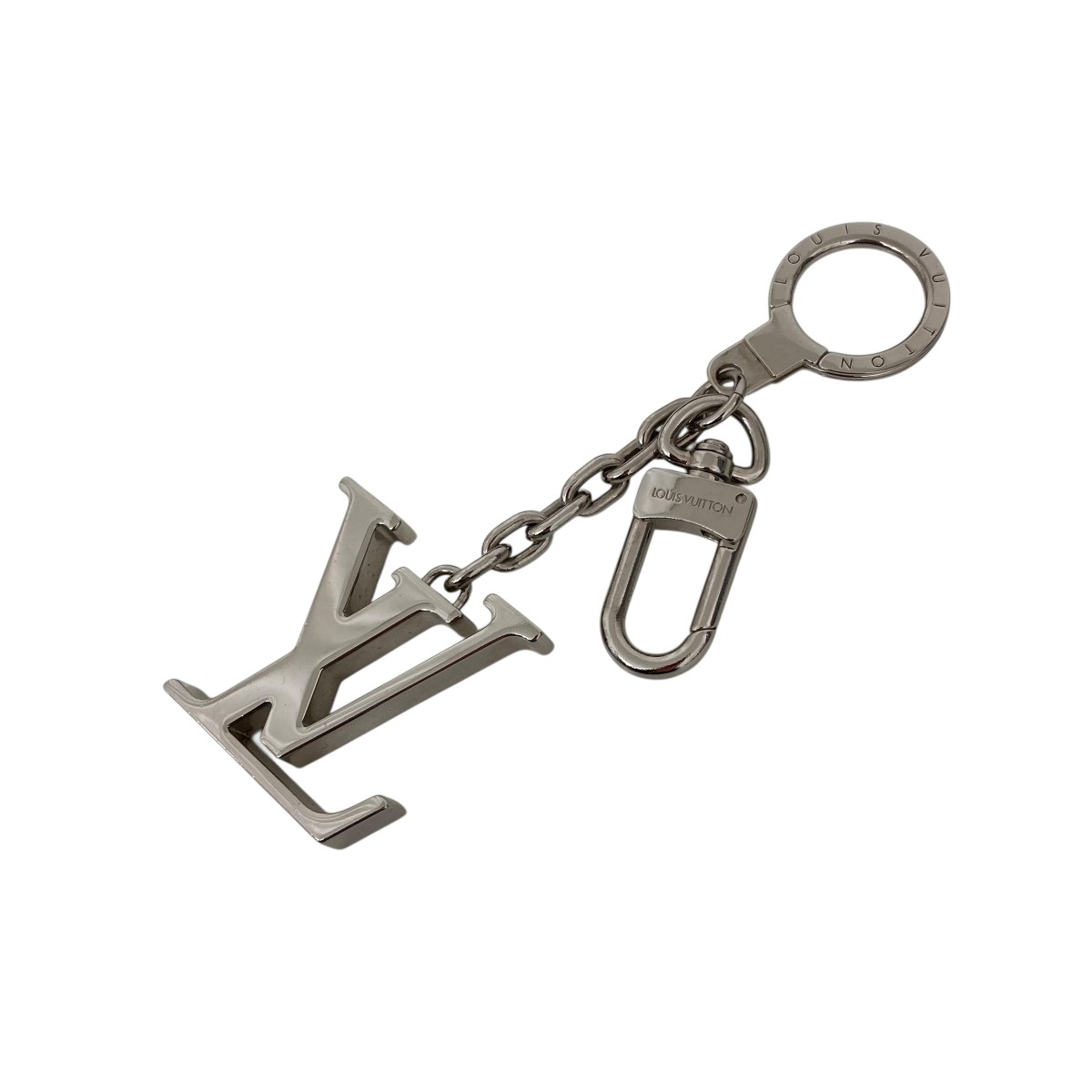 【中古】 LOUIS VUITTON ポルトクレイニシャルLV キーリング M65071 シルバー 【040426】(ルイヴィトン)