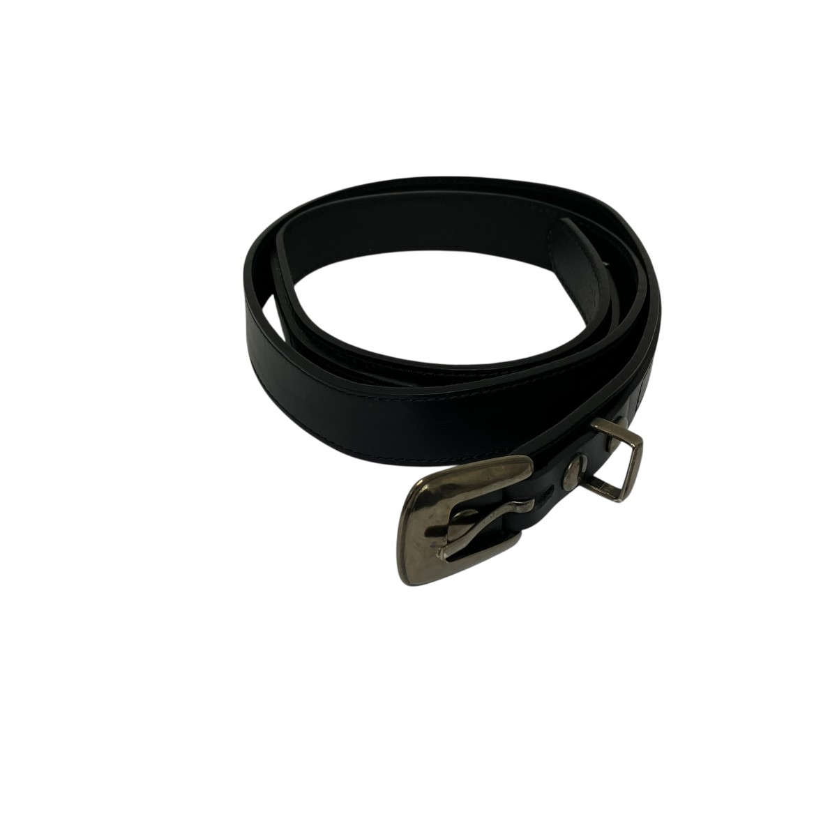 【中古】LEMAIRE MINIMAL WESTERN BELT なめし革胴締め 黒いこと 大きさ：100 【040426】（ルメール）
