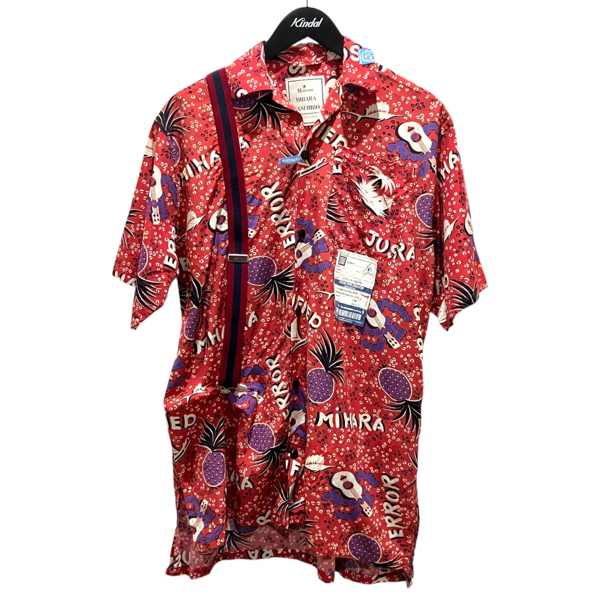 【中古】Maison MIHARA YASUHIRO オープンカラーシャツ A04SH172 赤いこと 大いさ：46 【040426】（メゾンミハラヤスヒロ） トップス-その他-メンズファッション