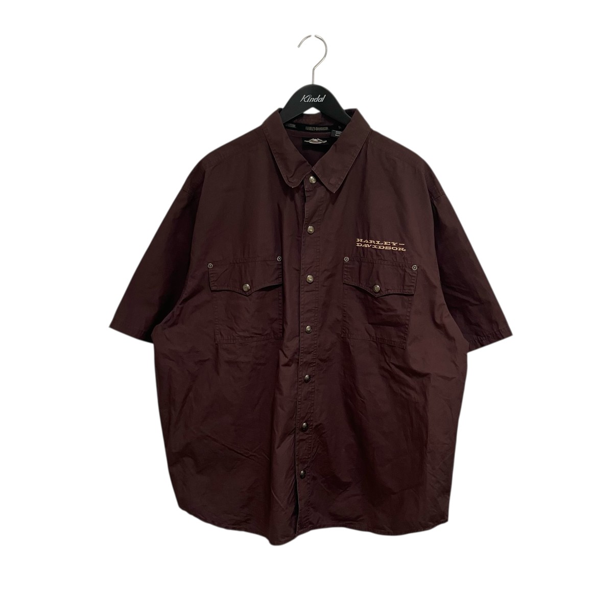 【中古】 HARLEY-DAVIDSON　 半袖シャツ 96181-06VM ブラウン サイズ：XXL 【040426】（ハーレーダビッドソン）
