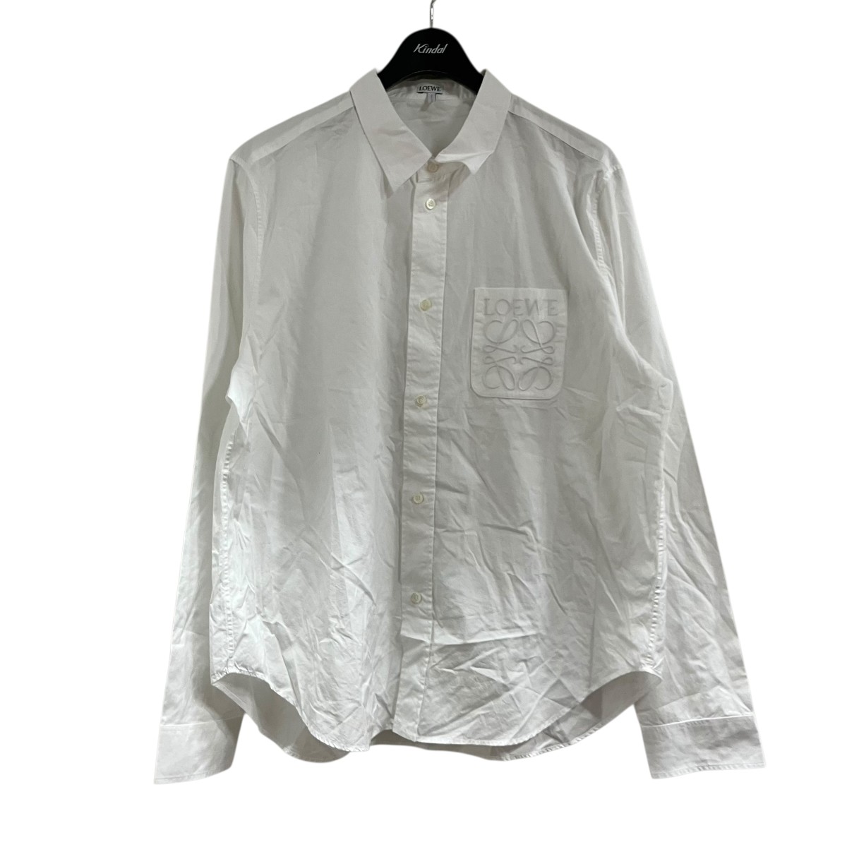 【中古】 LOEWE　 アナグラムシャツ ホワイト サイズ：39 【040426】（ロエベ）