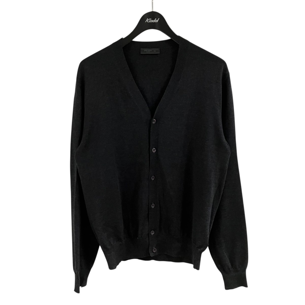 【中古】PRADA 羊毛ジレー 薄墨色 大きさ：48 【040426】（プラダ）